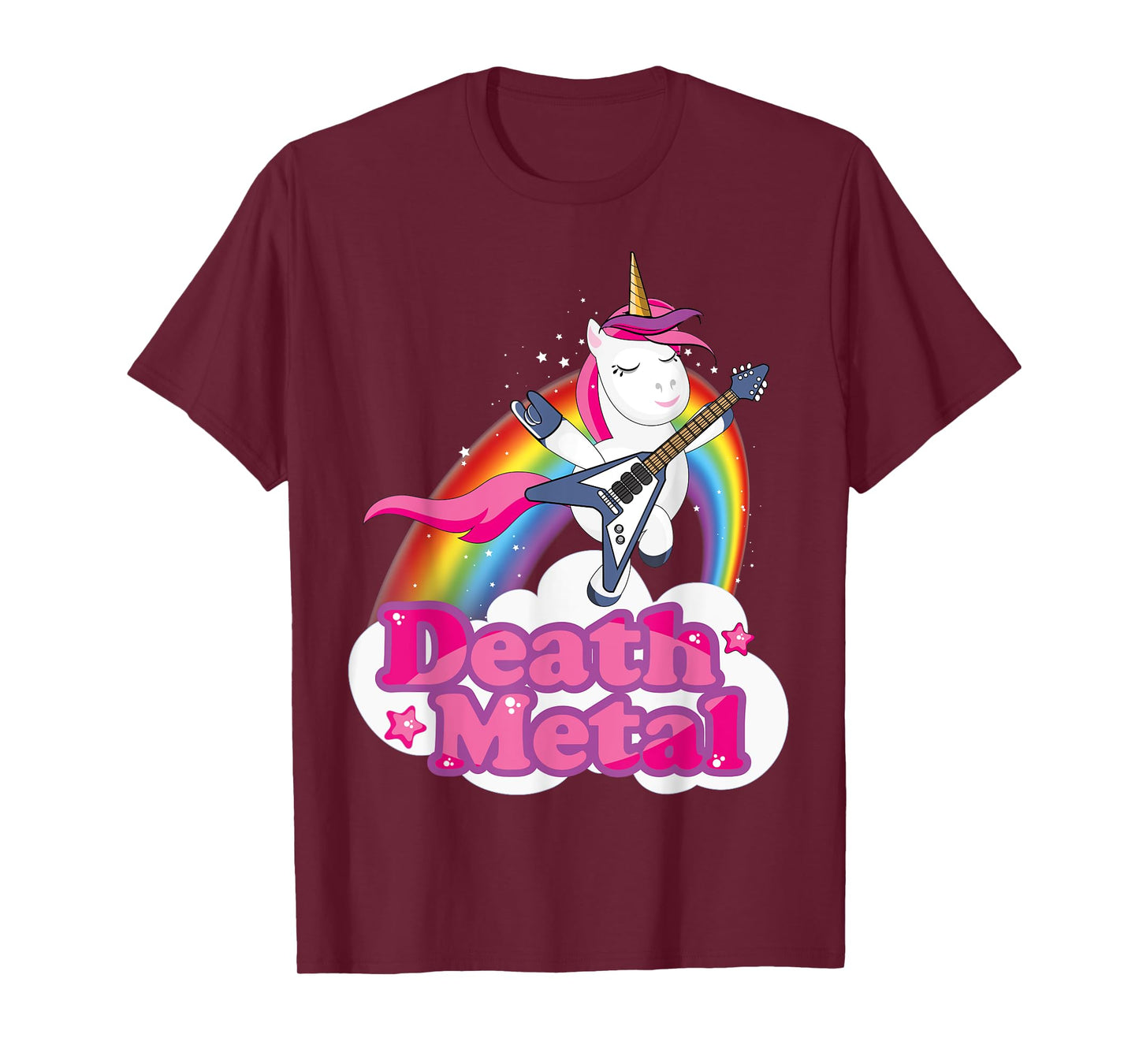 Cutte Heavy Metal Death Metal Unicorn T-Shirt