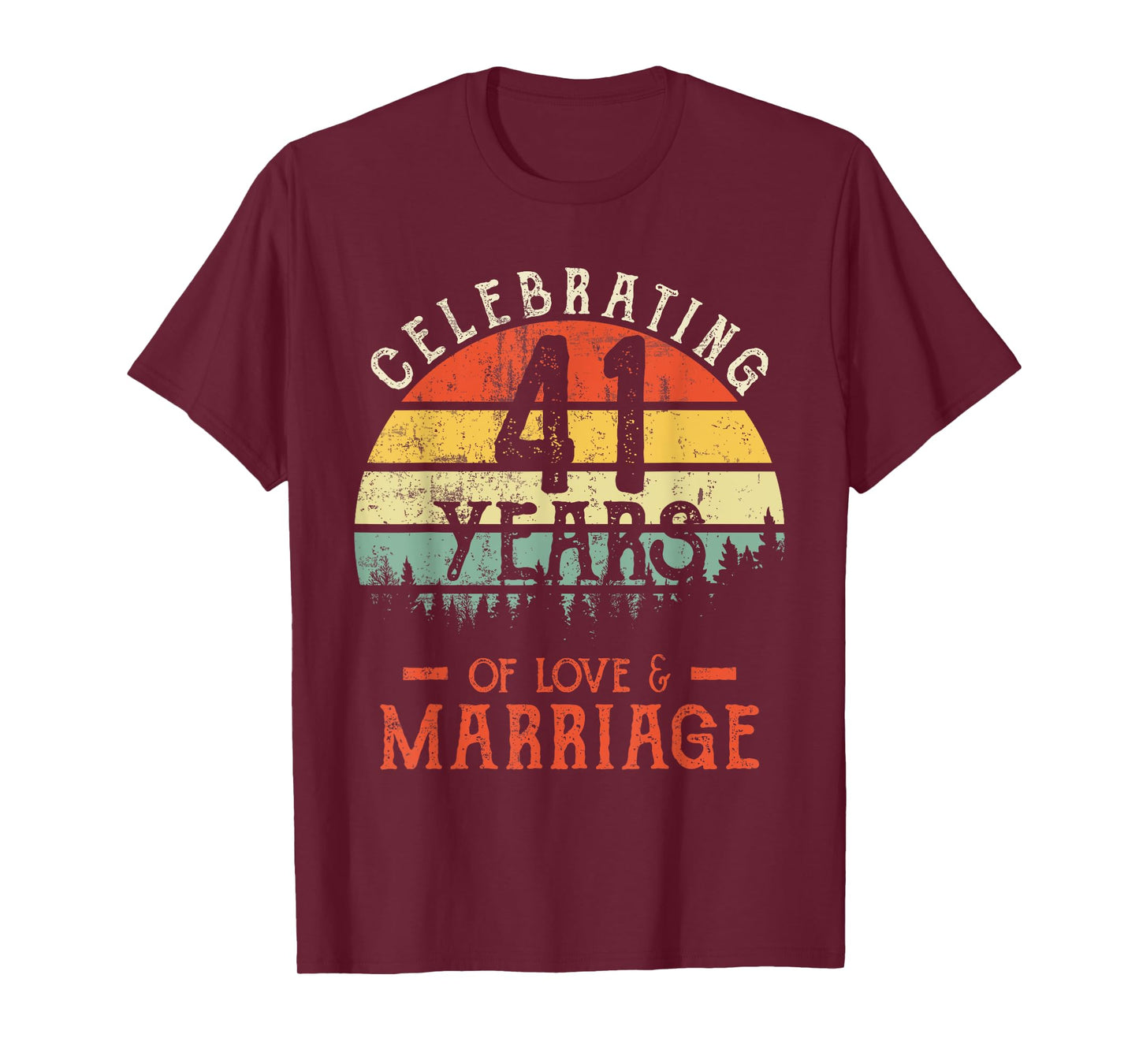 Legends Vintage 41 years marriage anniversary Crew His/Her T-Shirt
