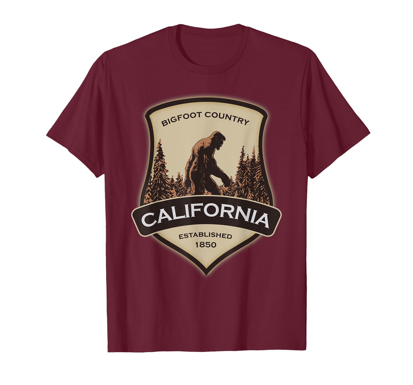 California and a Bigfoot, or a Sasquatch T-Shirt