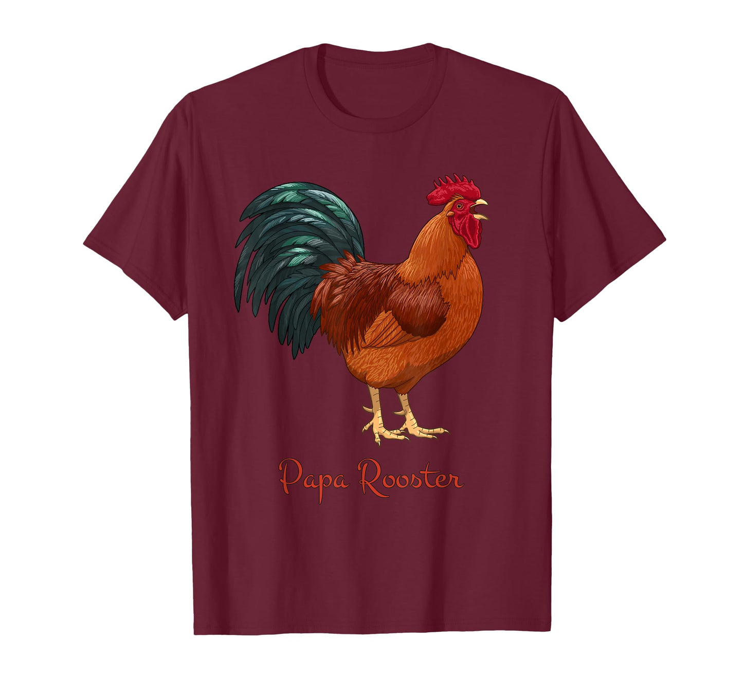 Rhode Island Red Chicken Papa Rooster Bird Lovers T-Shirt