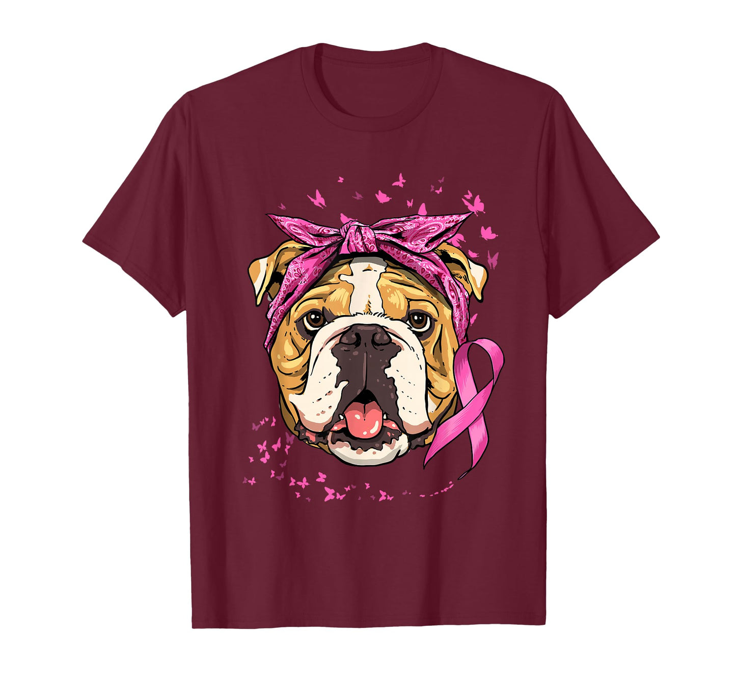 American bulldog Breast Cancer Awareness Cancer Survivors T-Shirt