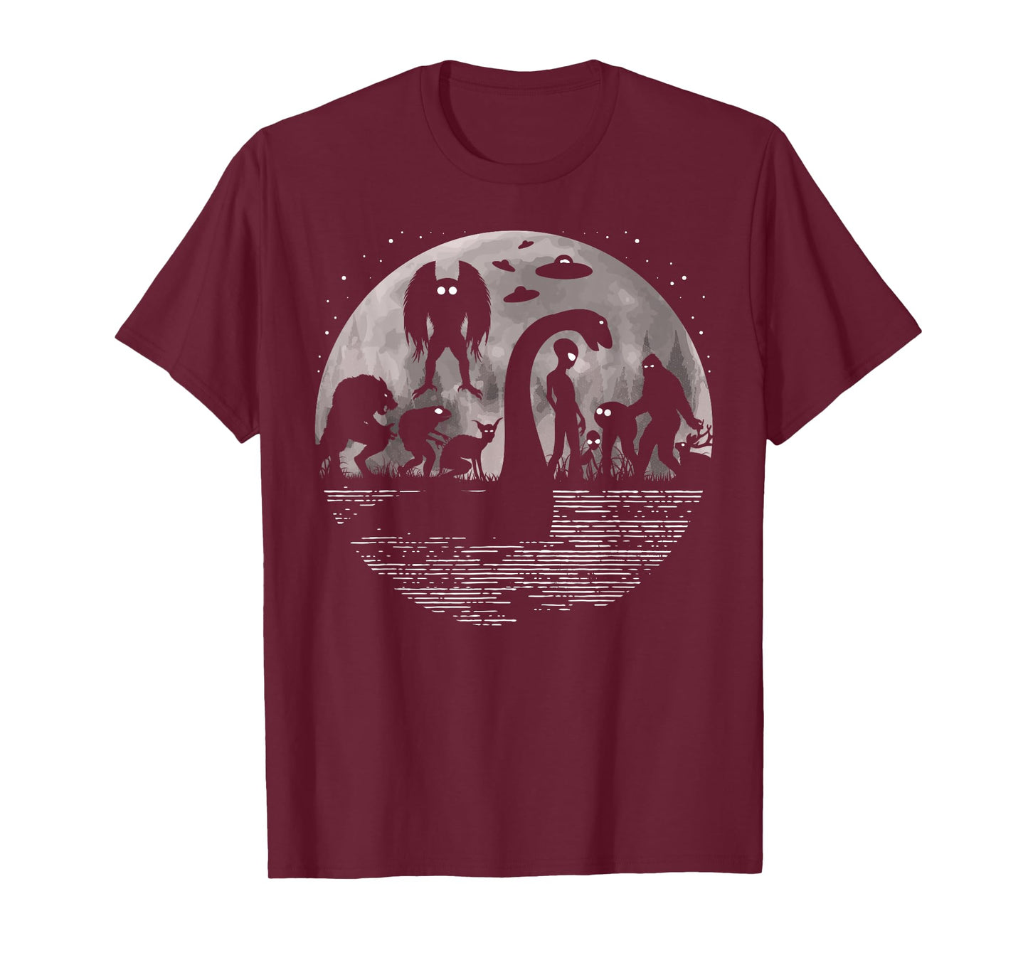 Bigfoot Loch Ness Monster Mothman And Aliens! Funny Cryptid T-Shirt