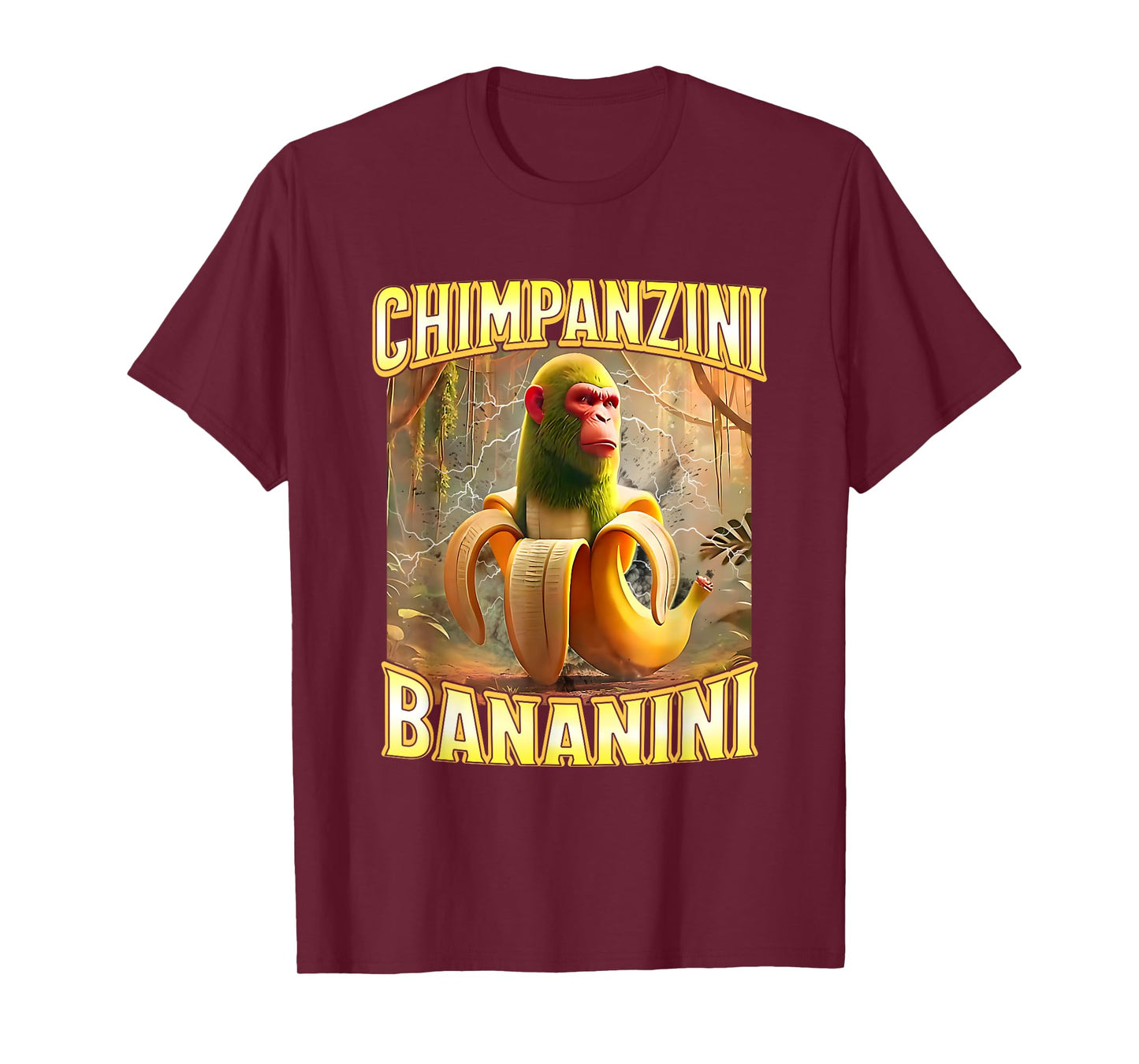 Chimpanzini Bananini Banana Monkey Meme - Italian Brainrot T-Shirt