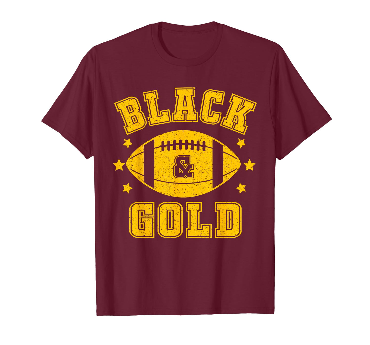 On Gameday Football We Wear Black And Gold School Spirit T-Shirt