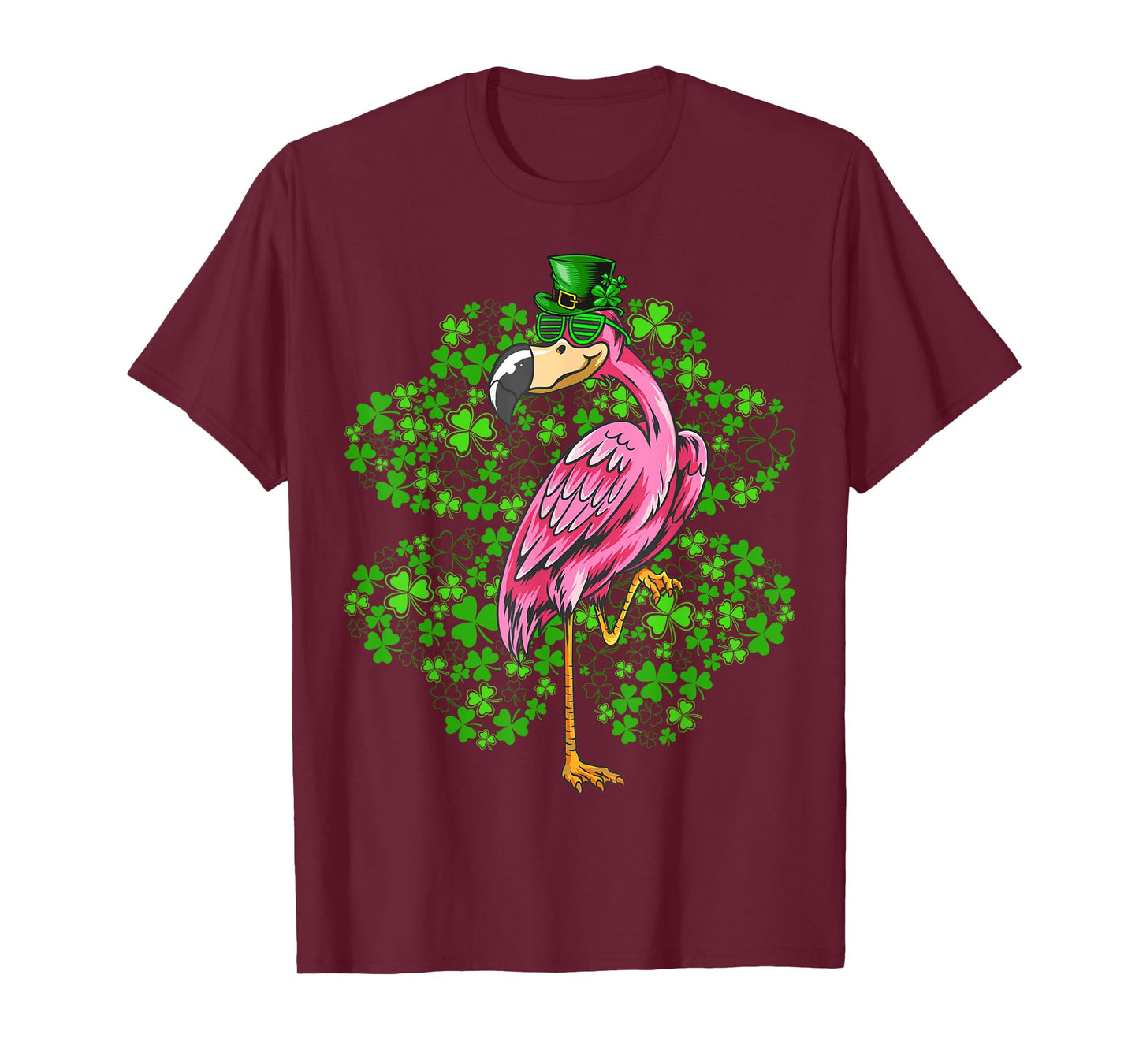 Flamingo Bird Lover Men Women Flamingo St Patrick's Day T-Shirt