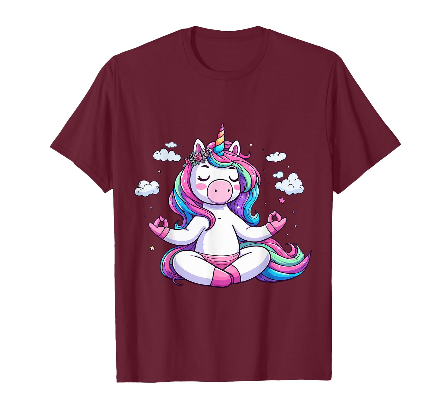 Meditation Unicorn Yoga Pose Relaxing Animal T-Shirt