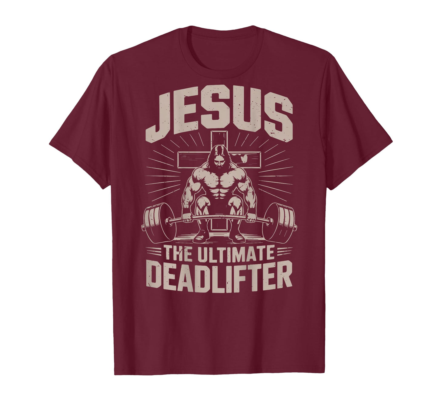 Christian Gym Jesus The Ultimate Deadlifter Jesus Workout T-Shirt