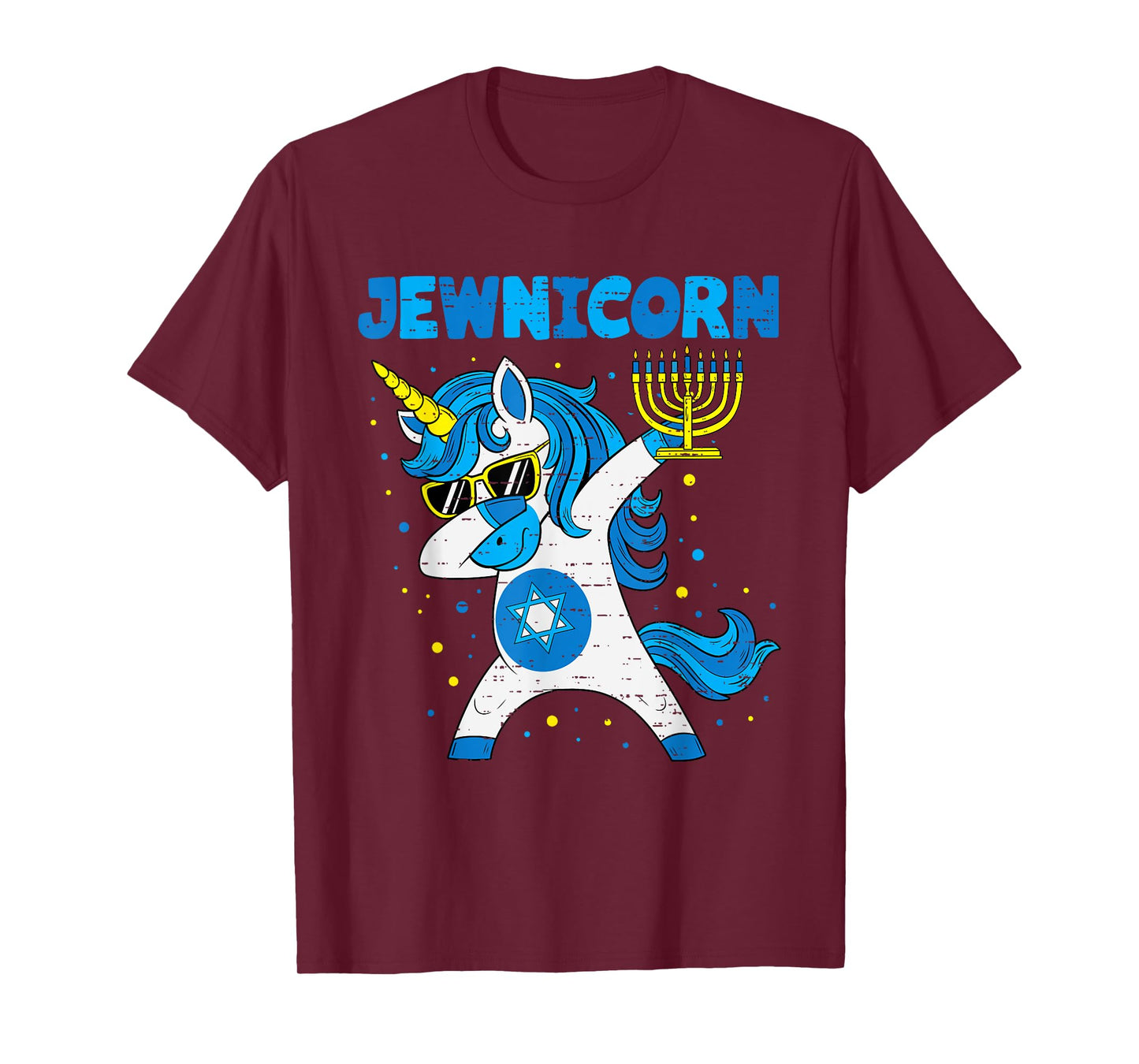 Jewnicorn Funny Jewish Unicorn Chanukah Hanukkah Girls Kids T-Shirt