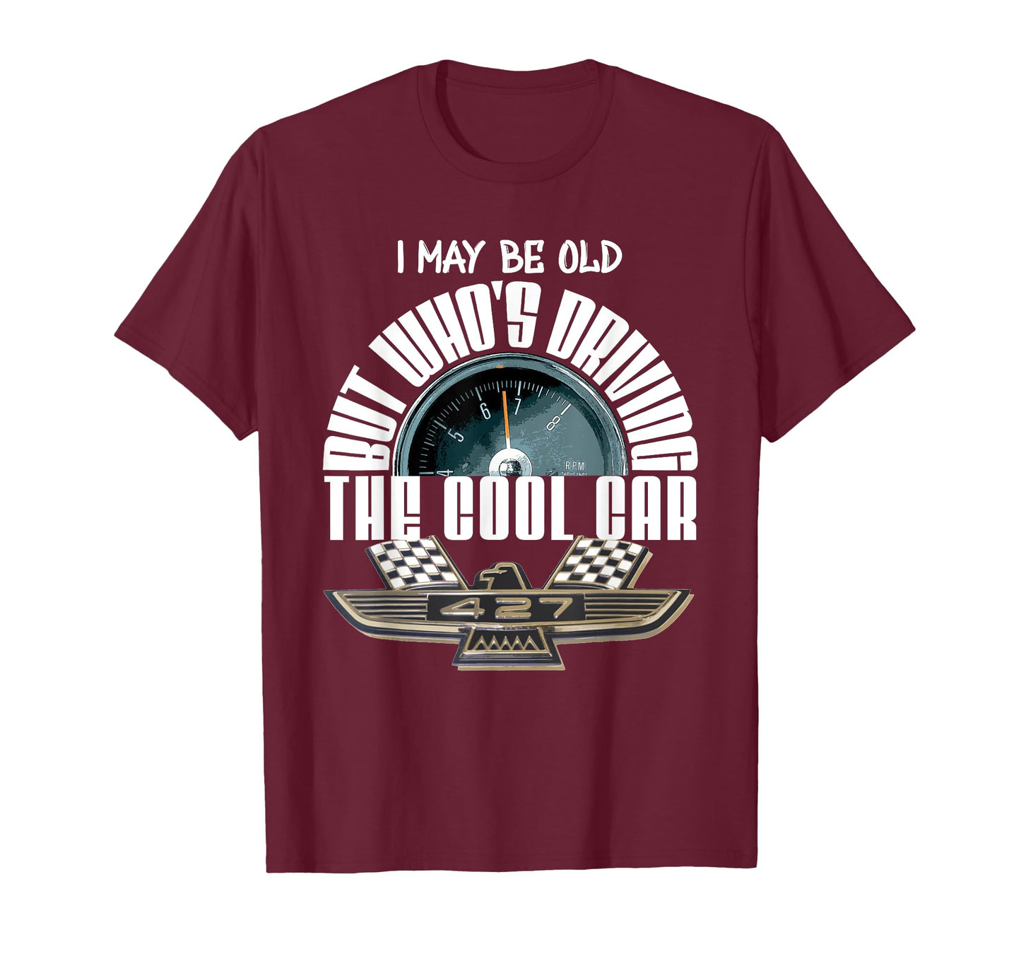 American Classic Tbird 427 Muscle Car Cool Tachometer T-Shirt