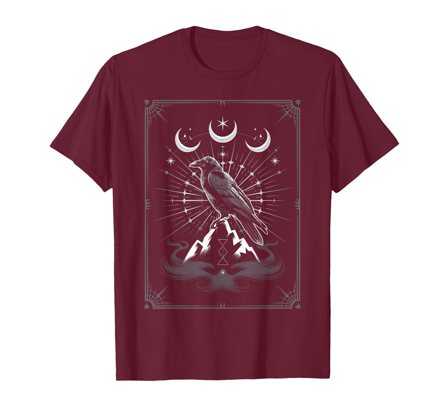Raven Crow Dark Bird Witchcraft Feathers Viking T-Shirt