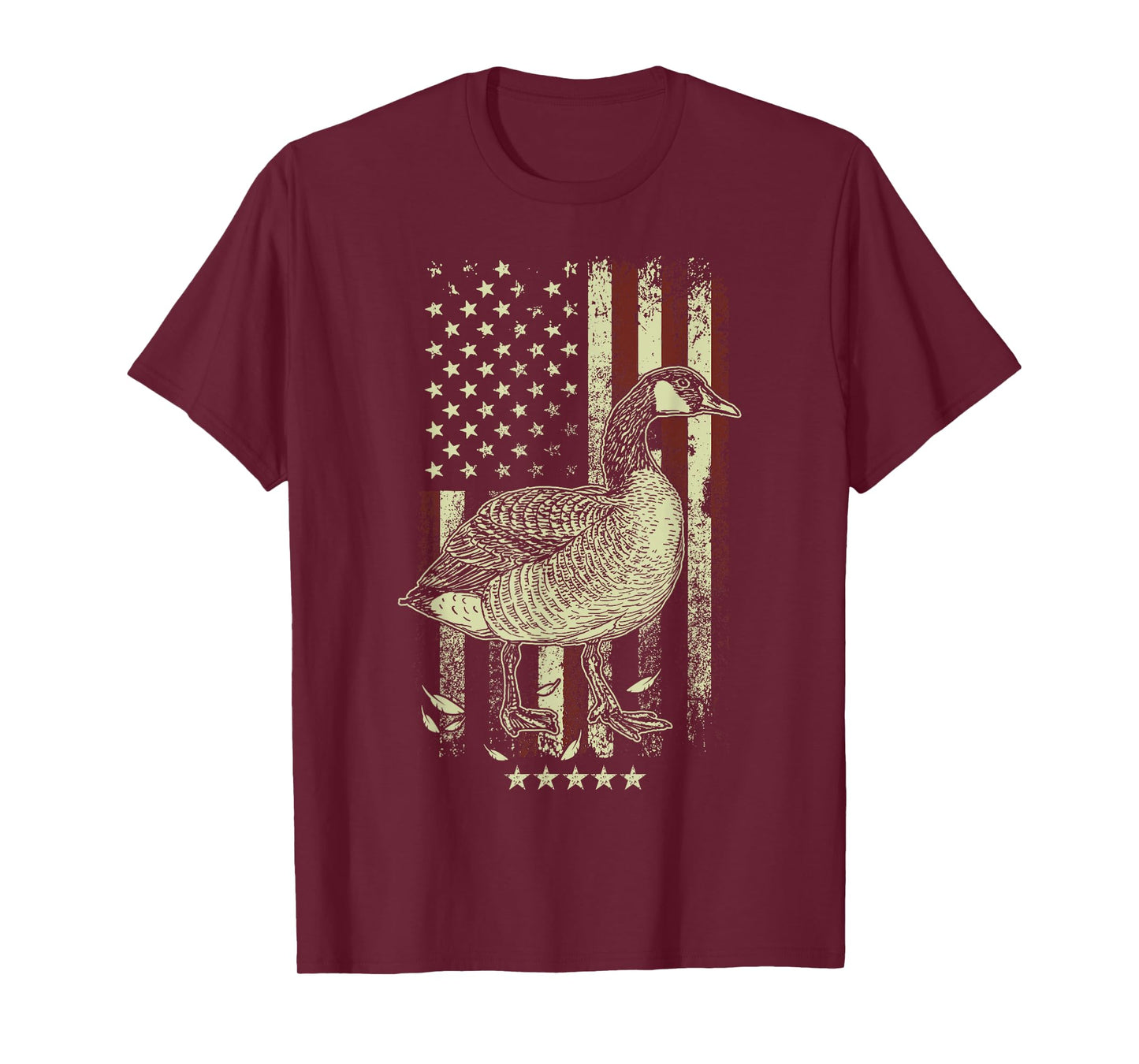 USA American Flag Hunters - Hunting Goose Bird Women Men T-Shirt