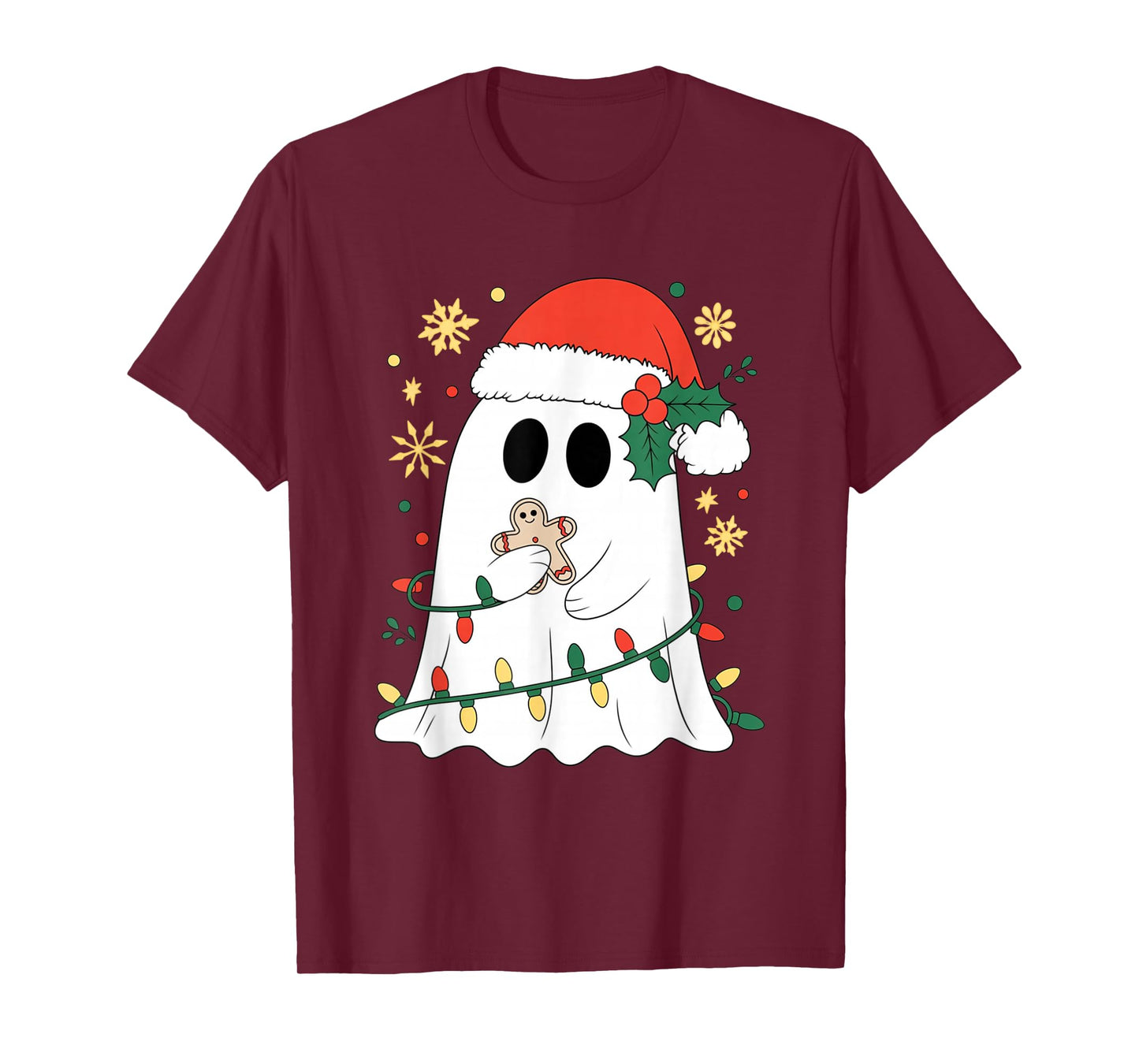 Ghost Christmas Santa Spooky Christmas T-Shirt