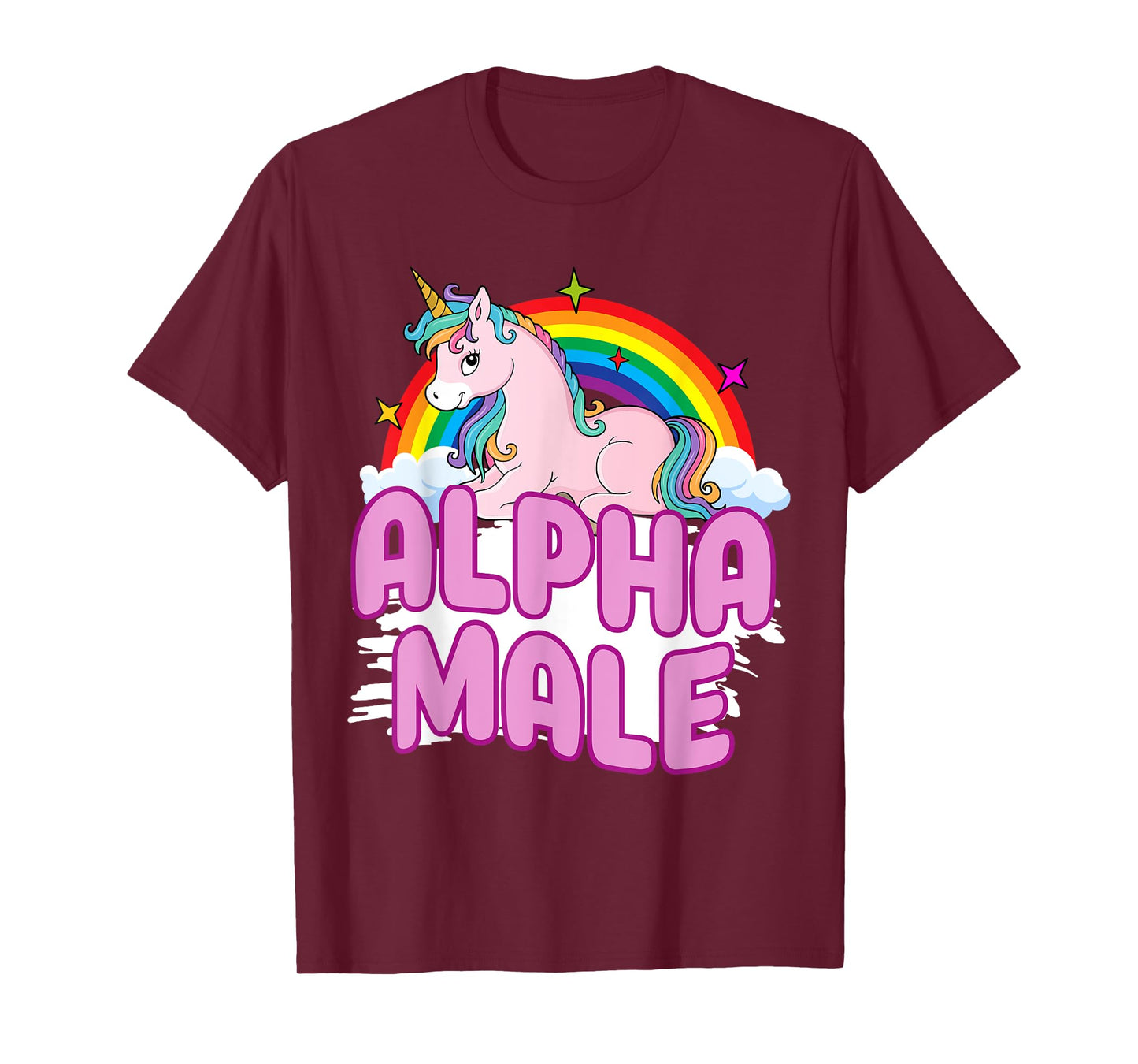Alpha Male Unicorn Rainbow Sarcastic Humor Funny Ironic T-Shirt