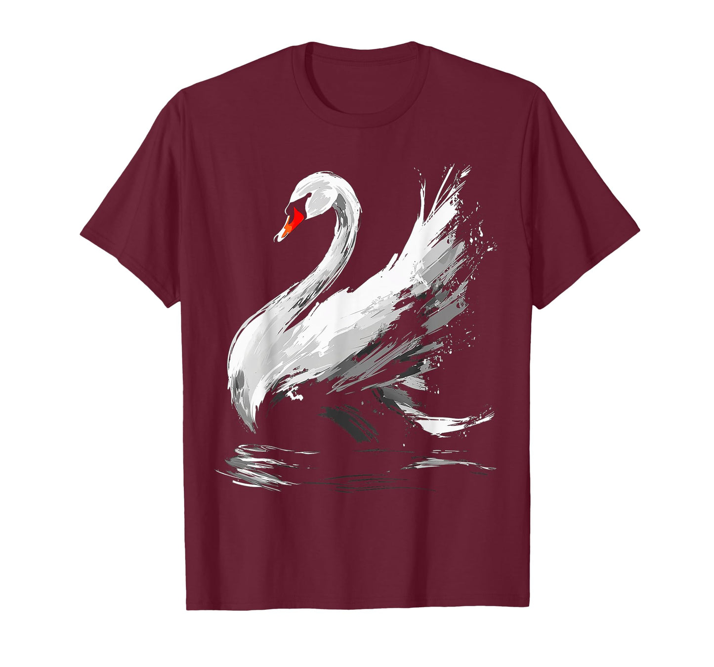 Swan Abstract Bird Art Animal Drawing Motif Swan T-Shirt