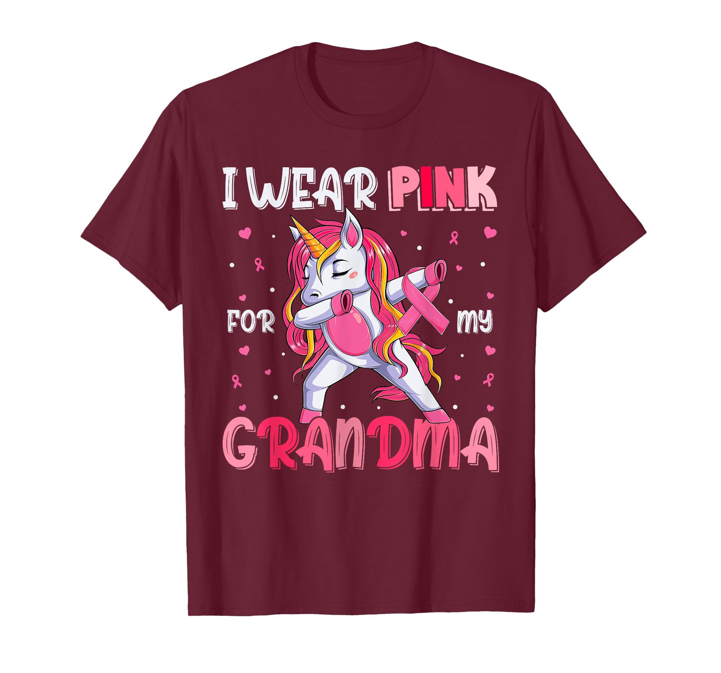 Breast Cancer Grandma, Girls I Wear Pink For My Grandma T-Shirt