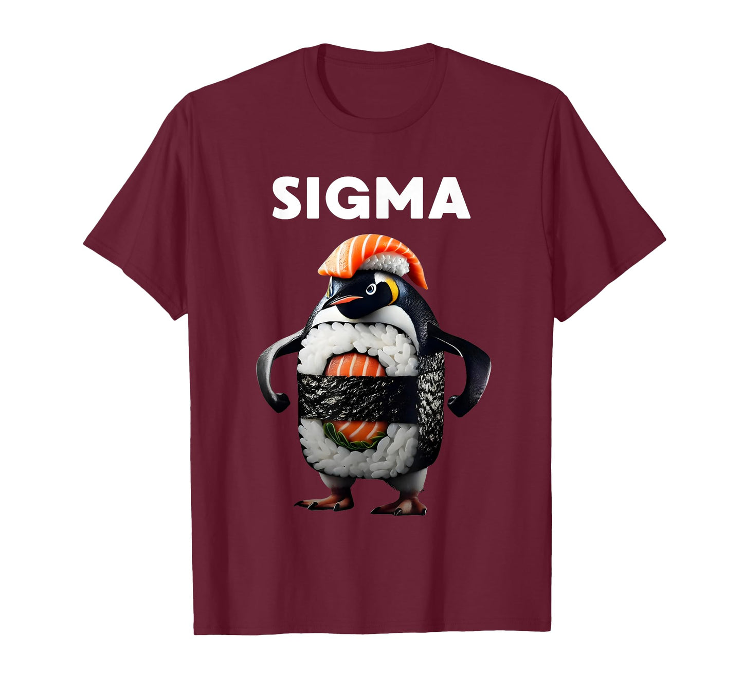 Sigma Italian Brainrot Meme Penguin Sushi Salmon Youth Kid T-Shirt