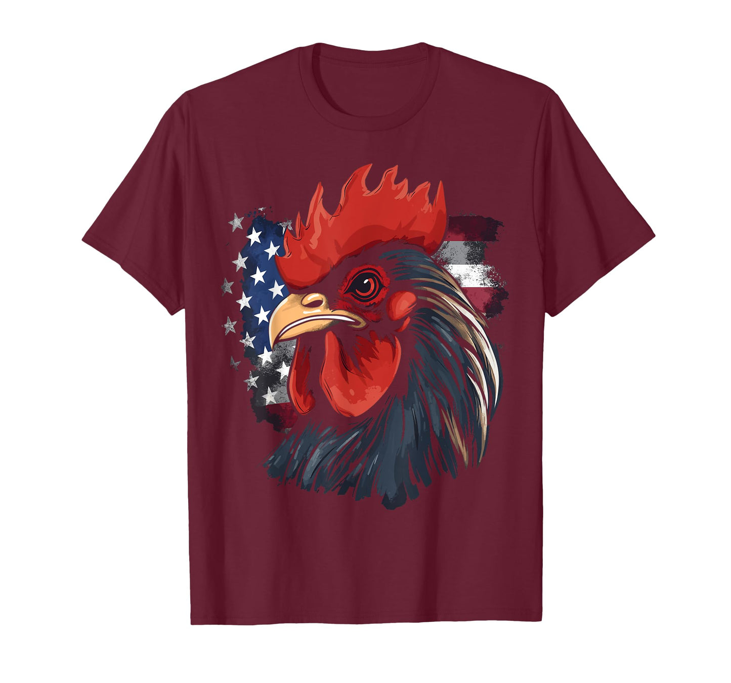 Chicken USA Flag design for Patriotic Farmer T-Shirt