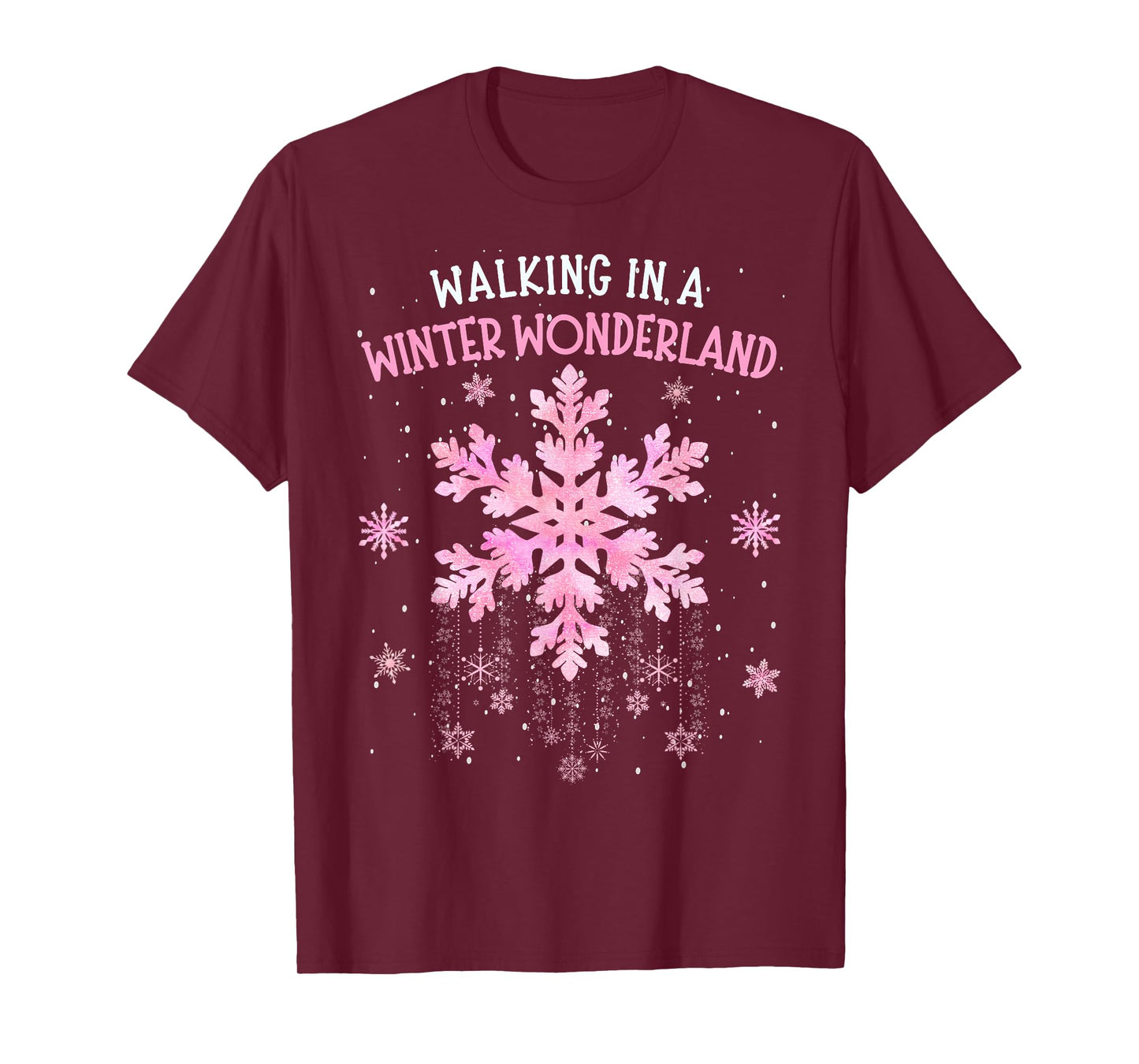 Walking In A Winter Wonderland Tie Dye Snowflake Christmas T-Shirt