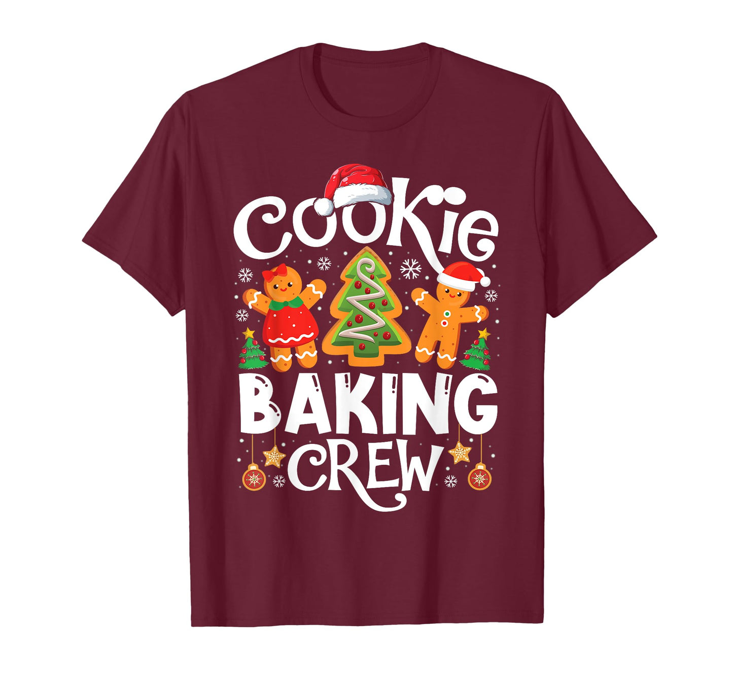 Cookie Baking Crew Cooking Lover Santa Xmas Gingerbread T-Shirt