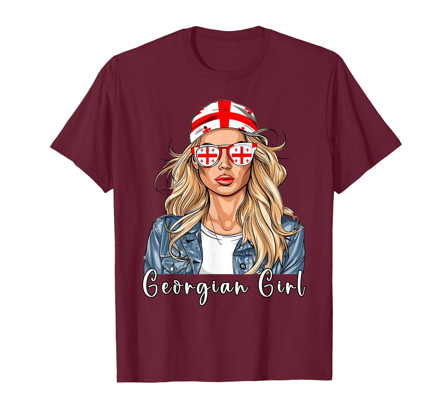 Georgian Flag Souvenirs Woman Girl Products Georgia T-Shirt