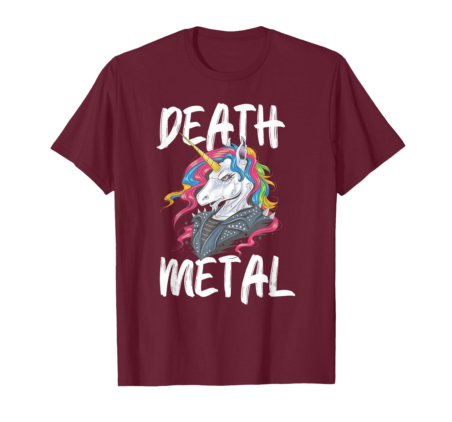 Unicorn Death Metal Rocker Go To Hell Funny Gift T-Shirt