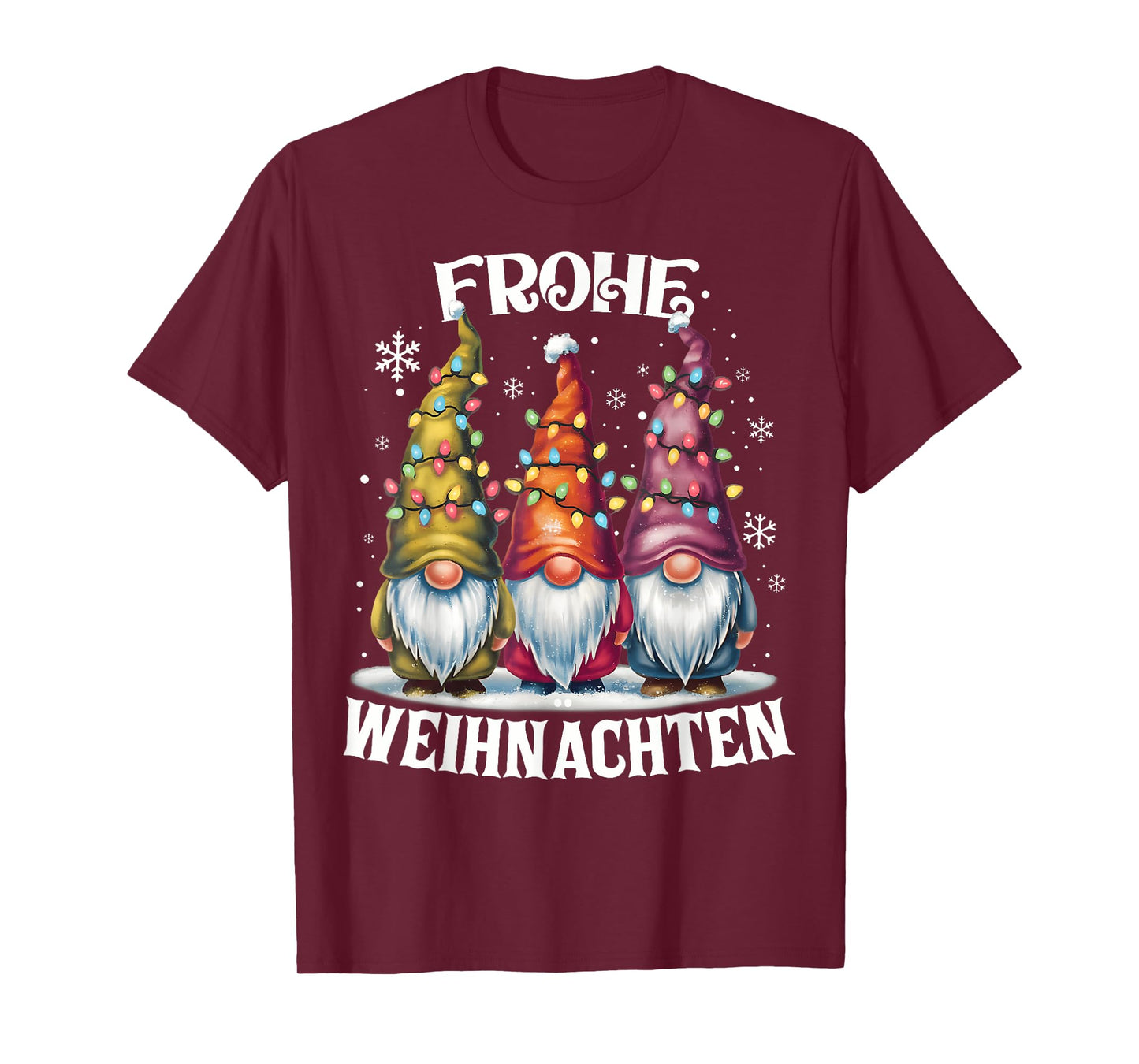 Frohe Weihnachten German Gnome Christmas Decorations Germany T-Shirt
