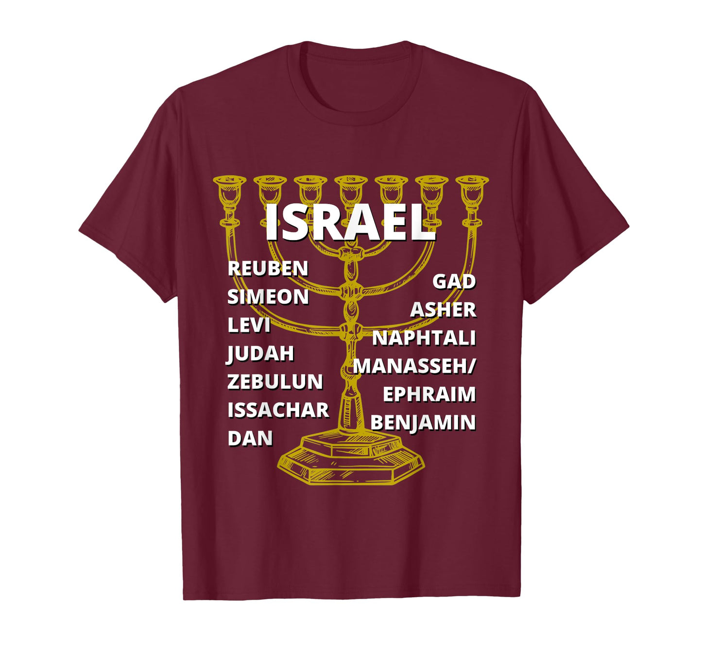 Tribes of Israel Menorah T-Shirt