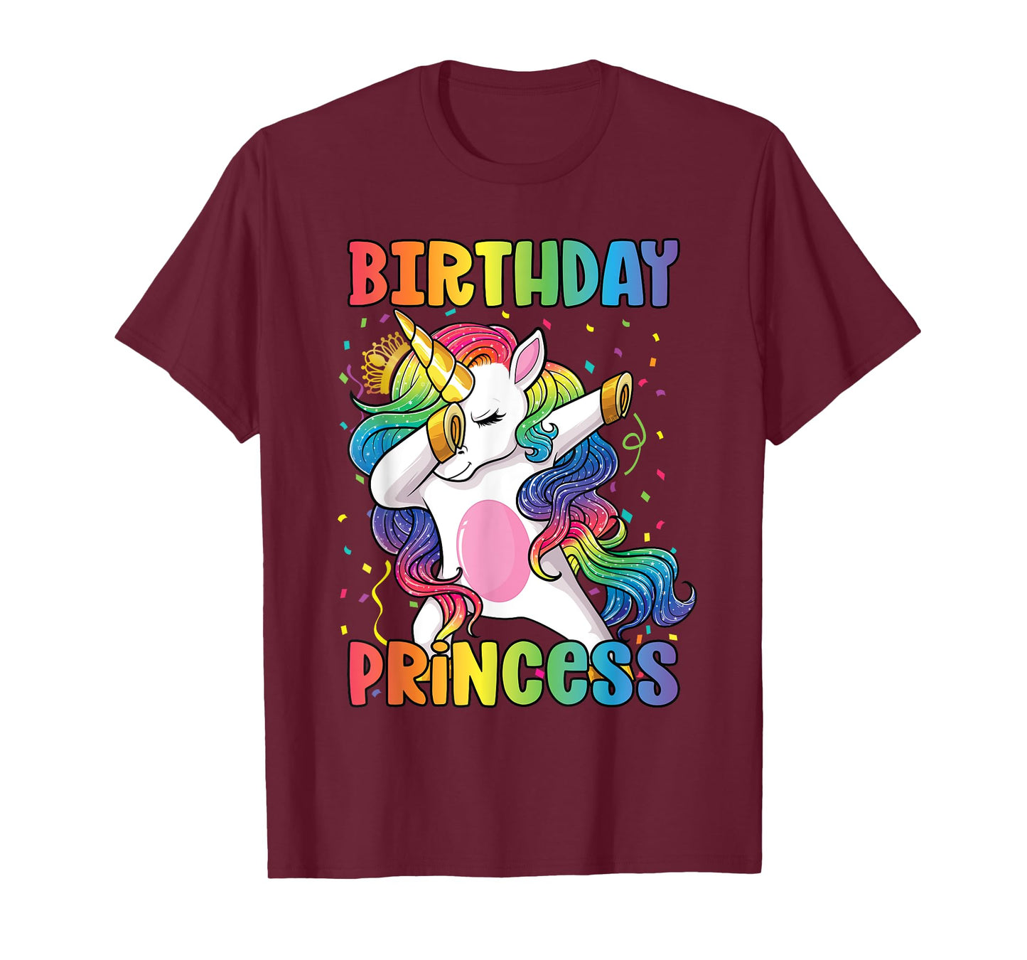 Birthday Princess Shirt Dabbing Unicorn Girl T-Shirt