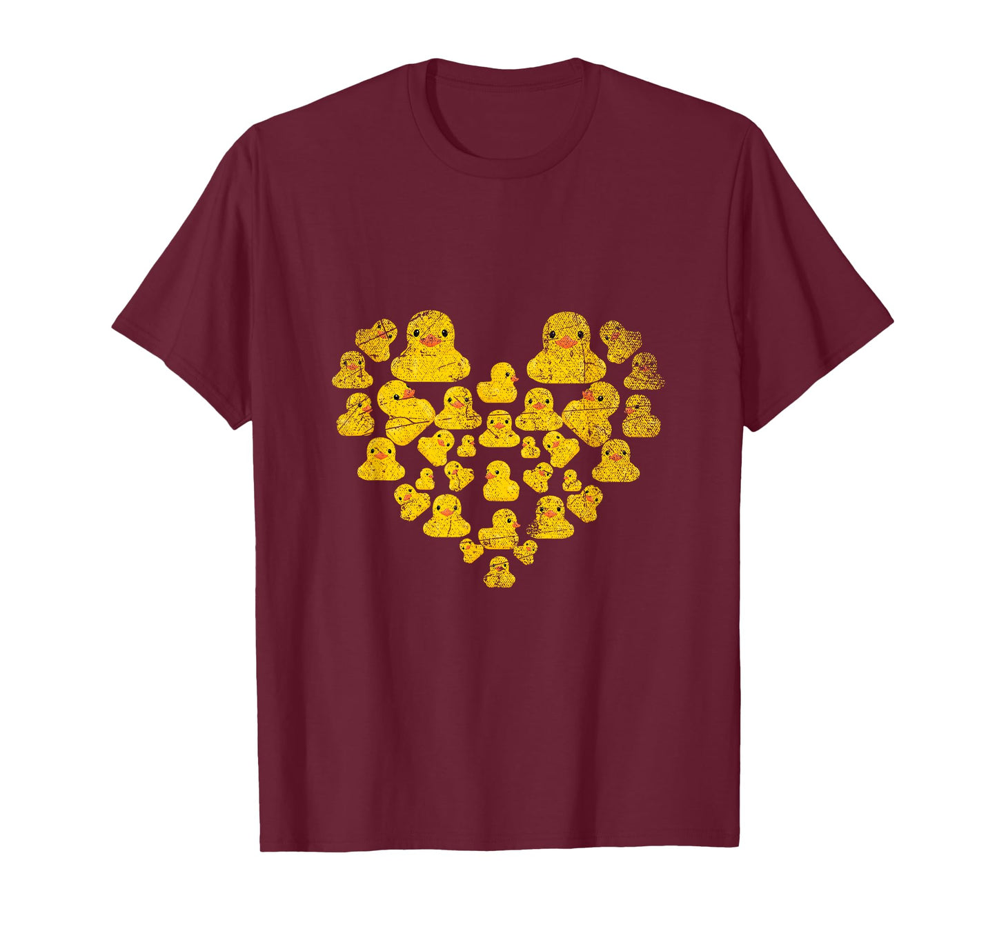 Cute Animal Lover Gift Idea Heart Yellow Duck T-Shirt