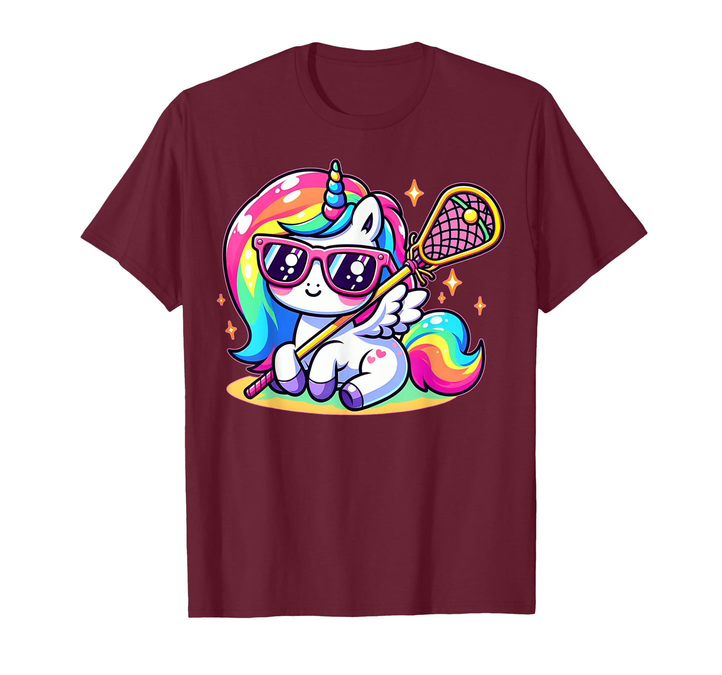 Funny Unicorn Lax Lacrosse Men Boys Girls Youth Teens Sports T-Shirt