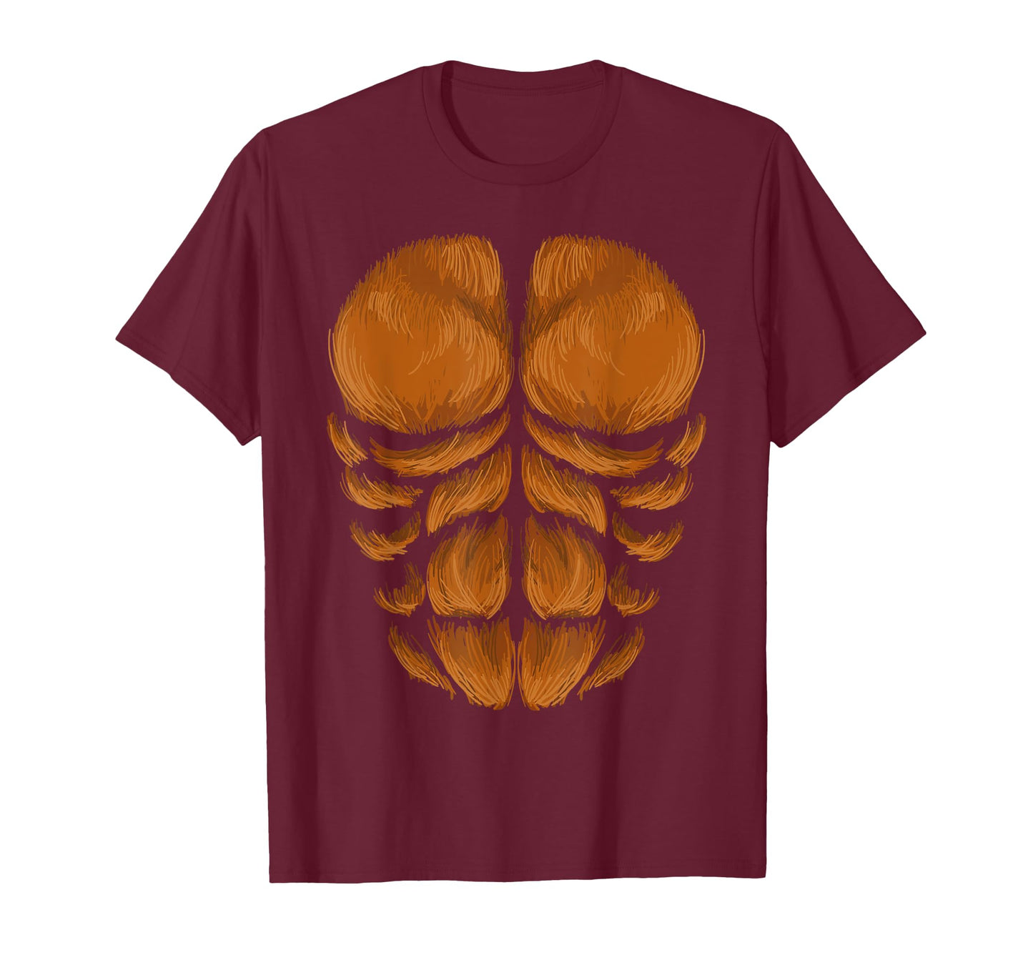 Bigfoot Chest Halloween Costume Hairy Monkey Sasquatch T-Shirt