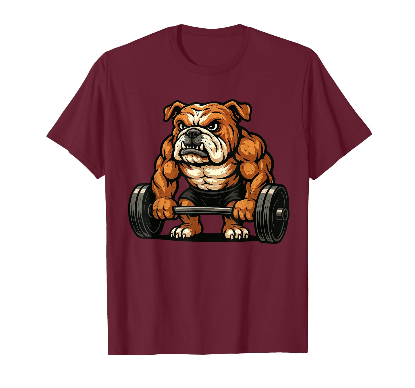 English Bulldog Weightlifting Bodybuilder Workout Gym Dog T-Shirt