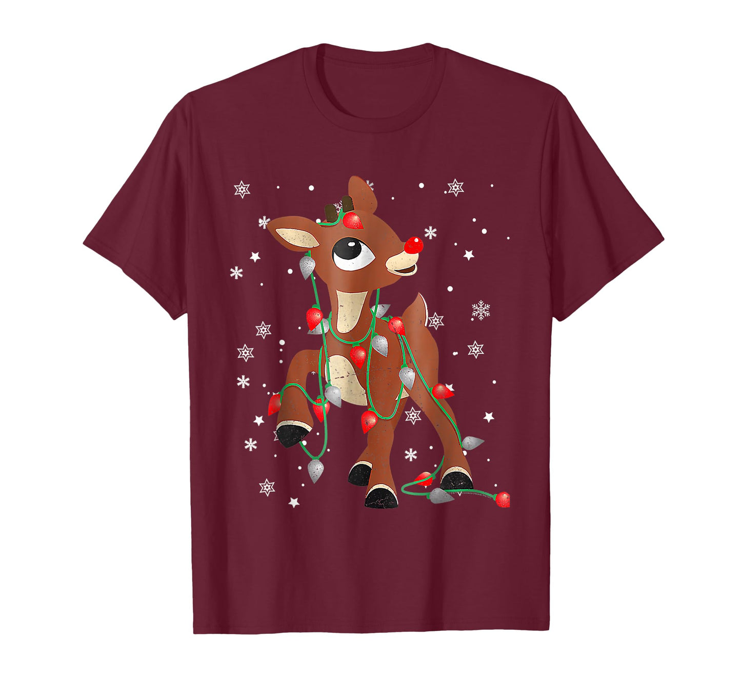 Cute Rudolph The Red Nose Reindeer For Kids And Christmas T-Shirt
