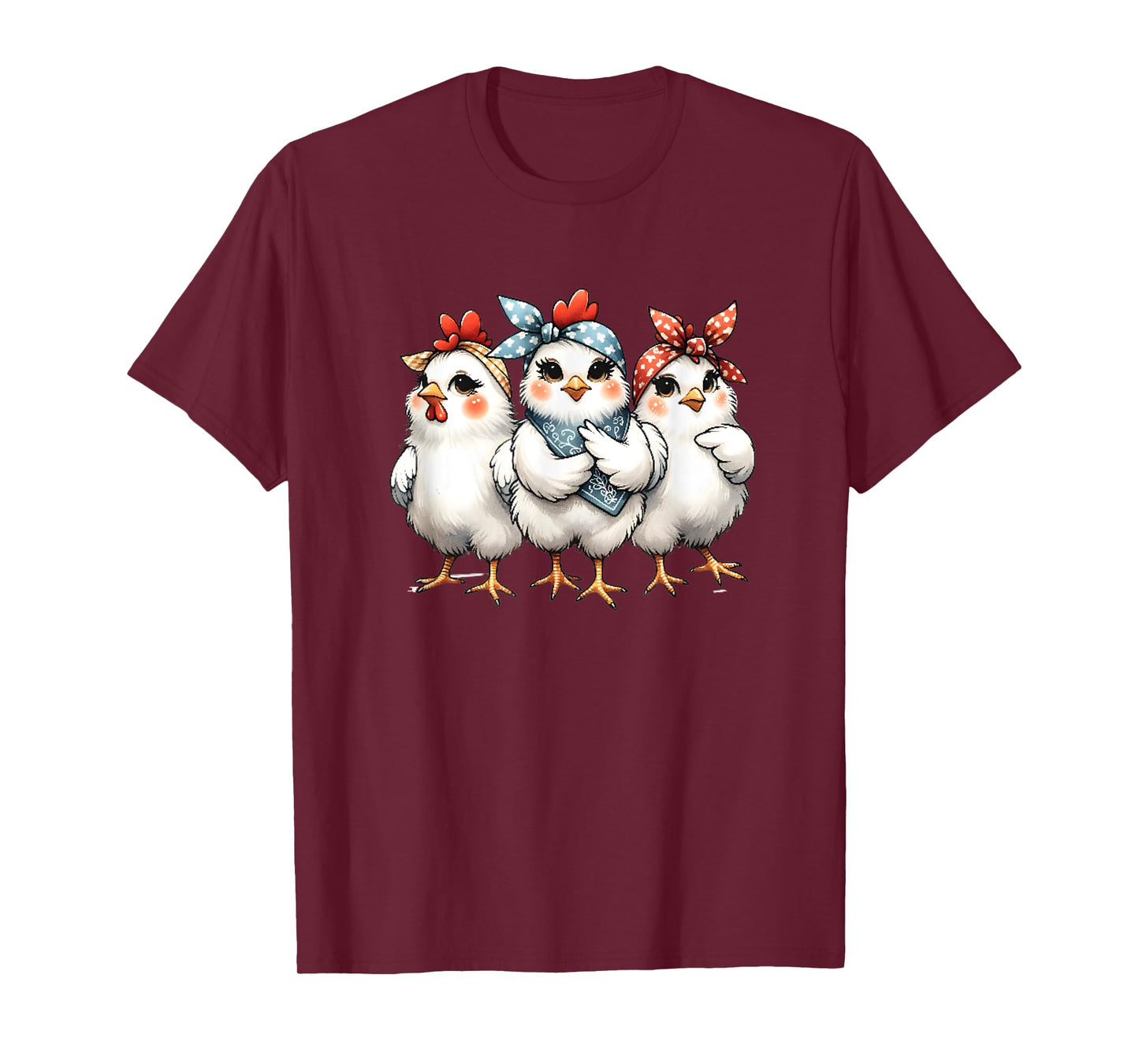 Chicks With Bandanas For Kids Girls Women T-Shirt