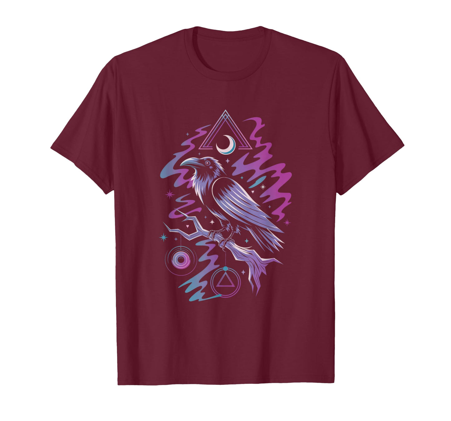 Raven Crow Dark Bird Witchcraft Omens Midnight T-Shirt
