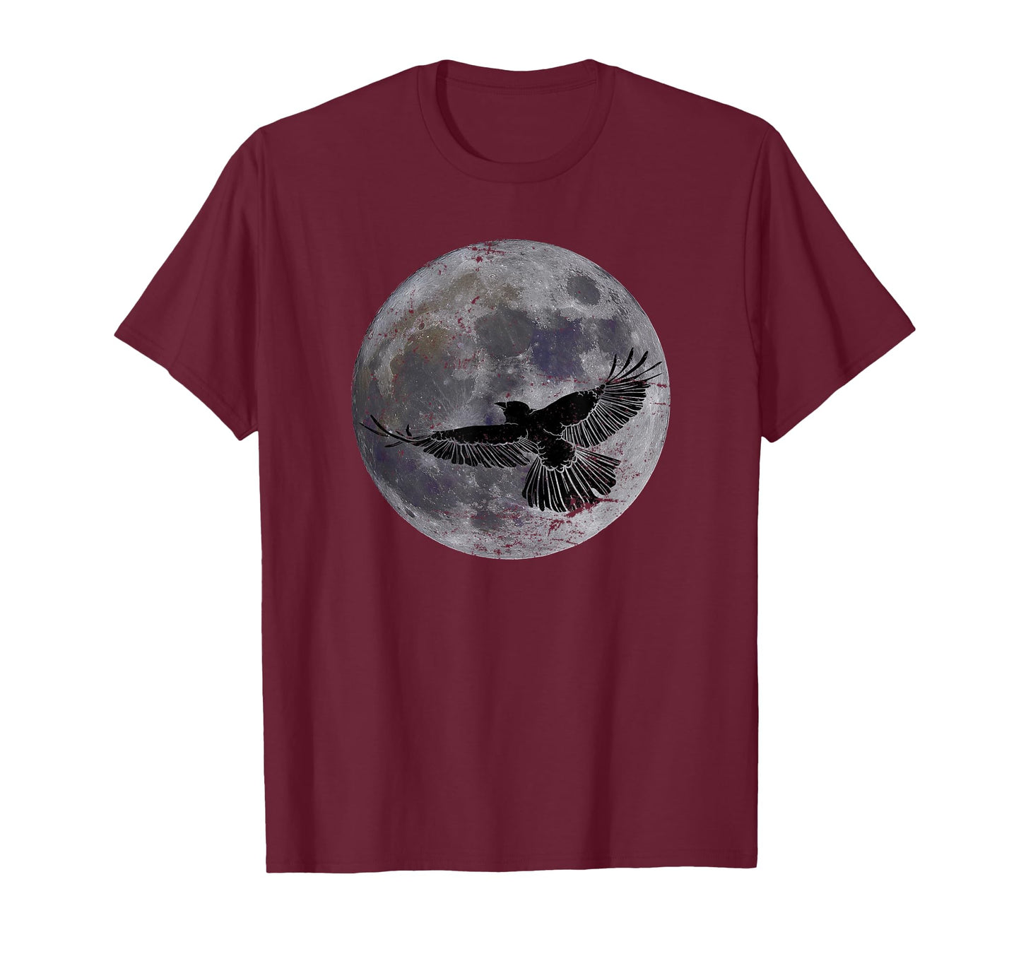 Moon Crow Gift Halloween Night Scary Bird Raven T-Shirt