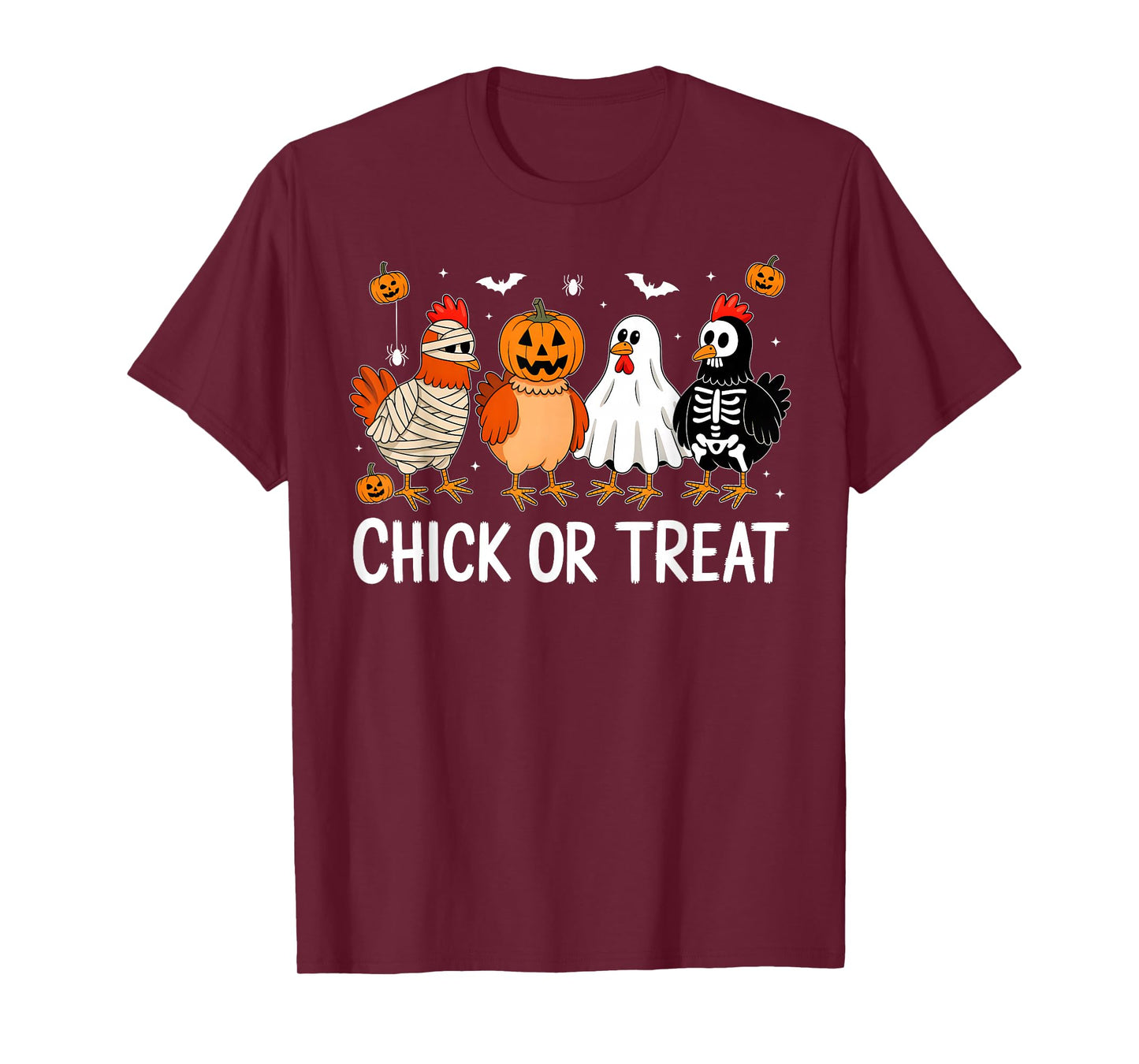 Funny Chicken Halloween Pumpkin Chick Or Treat Chicken Lover T-Shirt