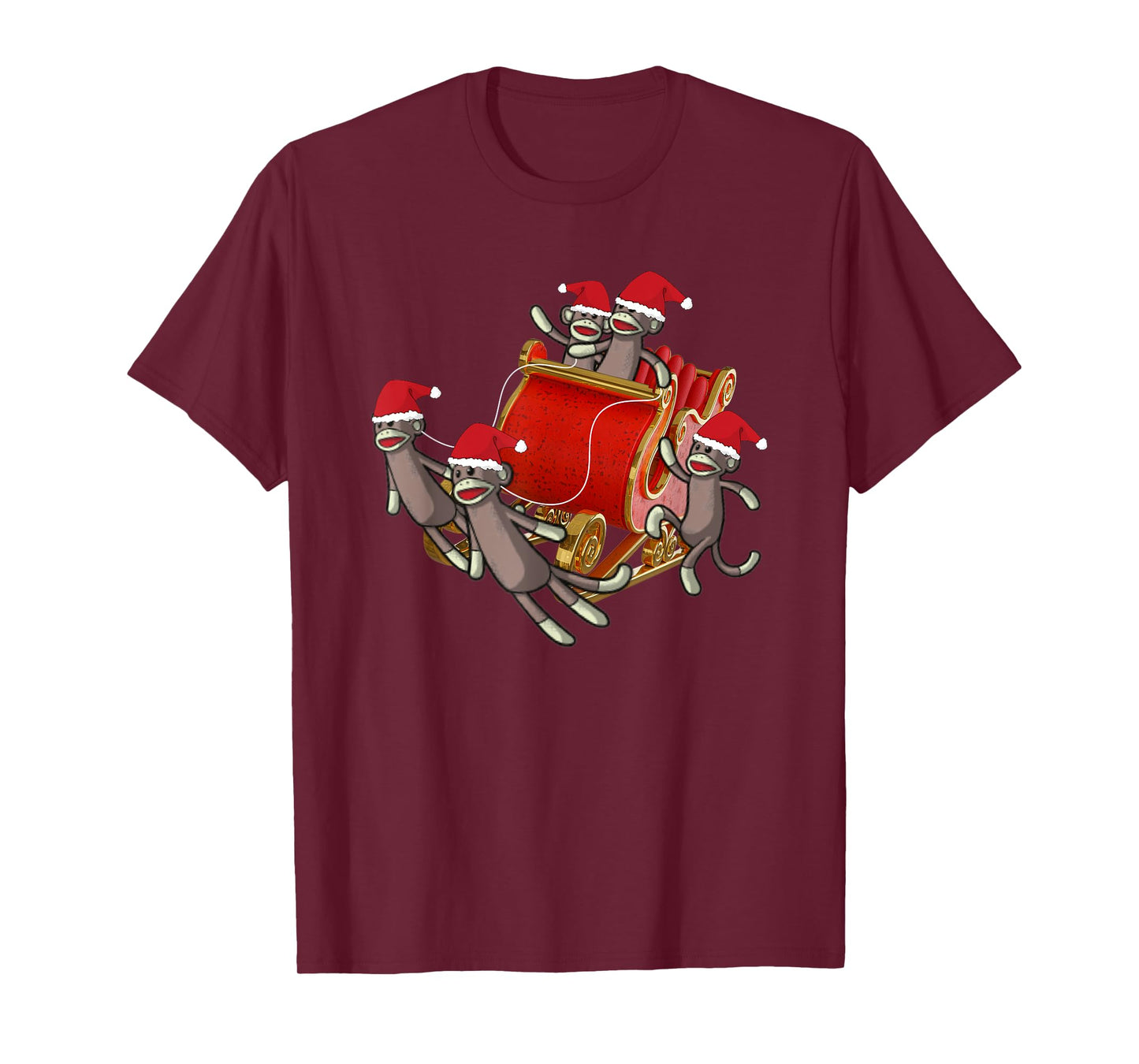 Sock Monkeys Take Over Christmas Funny Sock Monkey T-Shirt