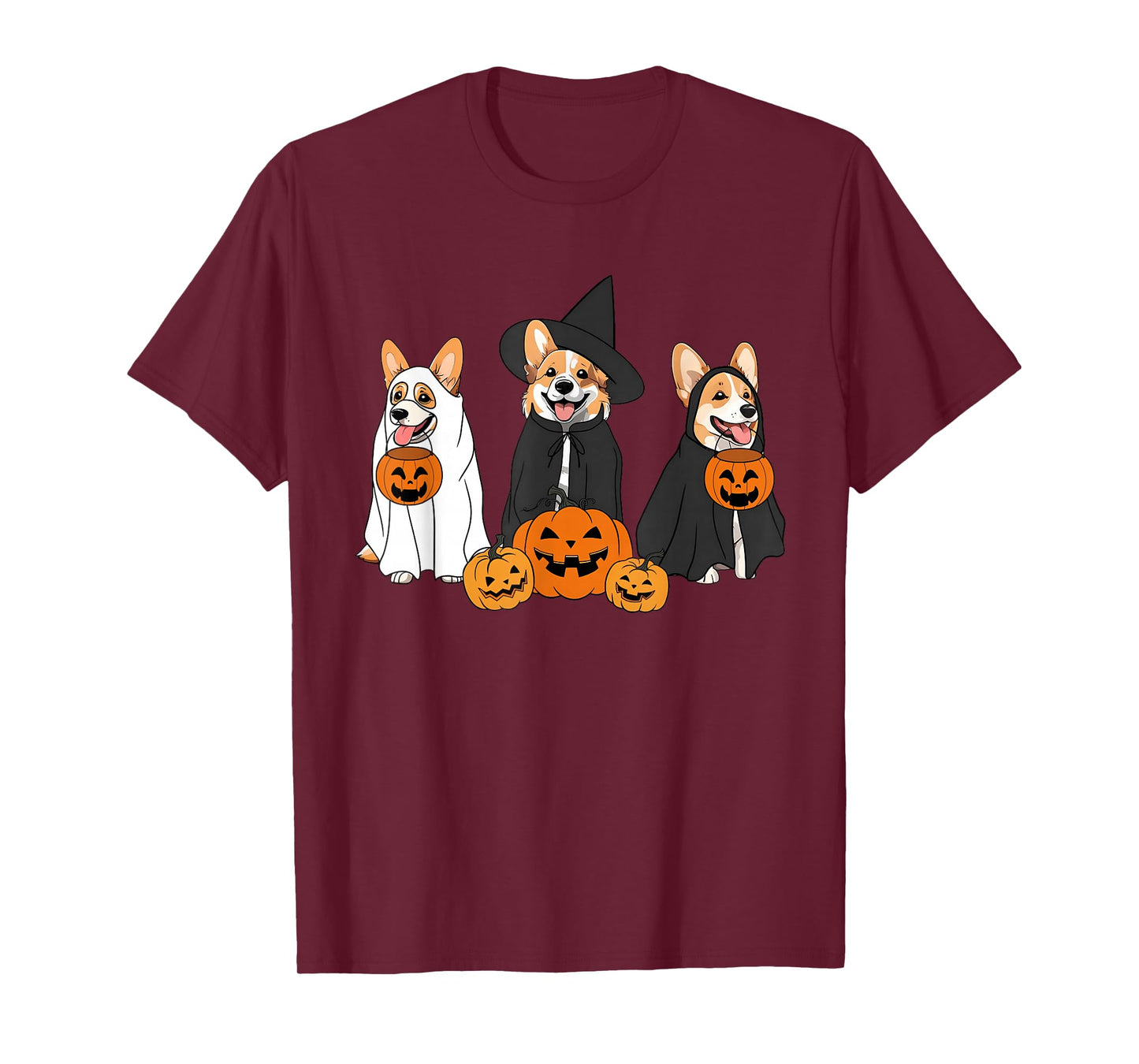 Funny Halloween Ghost Dog Pumpkin Spooky Season T-Shirt