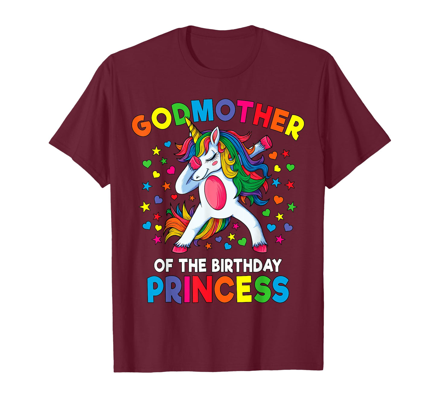 Godmother of the Birthday Princess Dabbing Unicorn Party T-Shirt