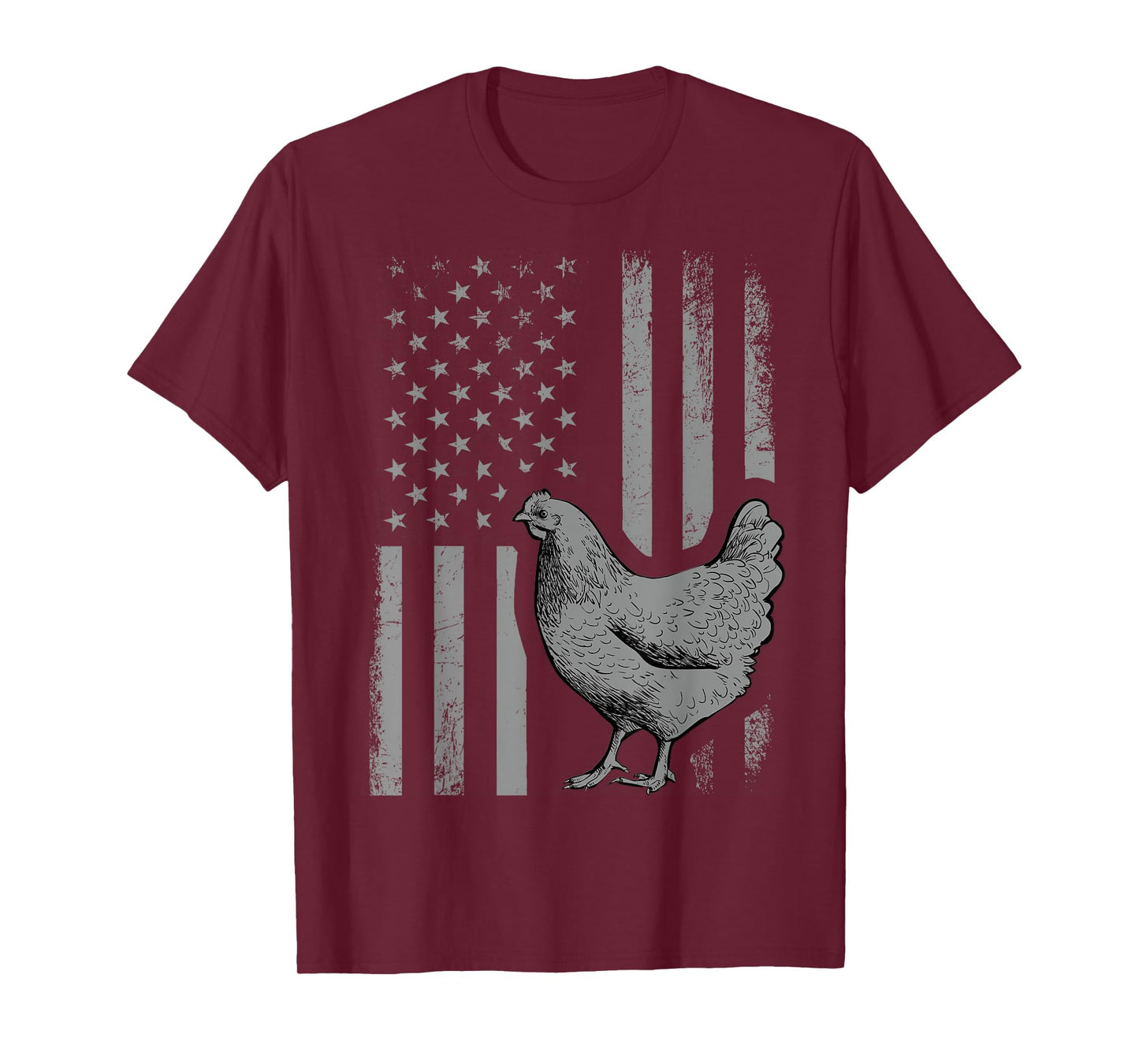 American Flag Chicken Lover Gift Patriotic Flag Gift Men T-Shirt