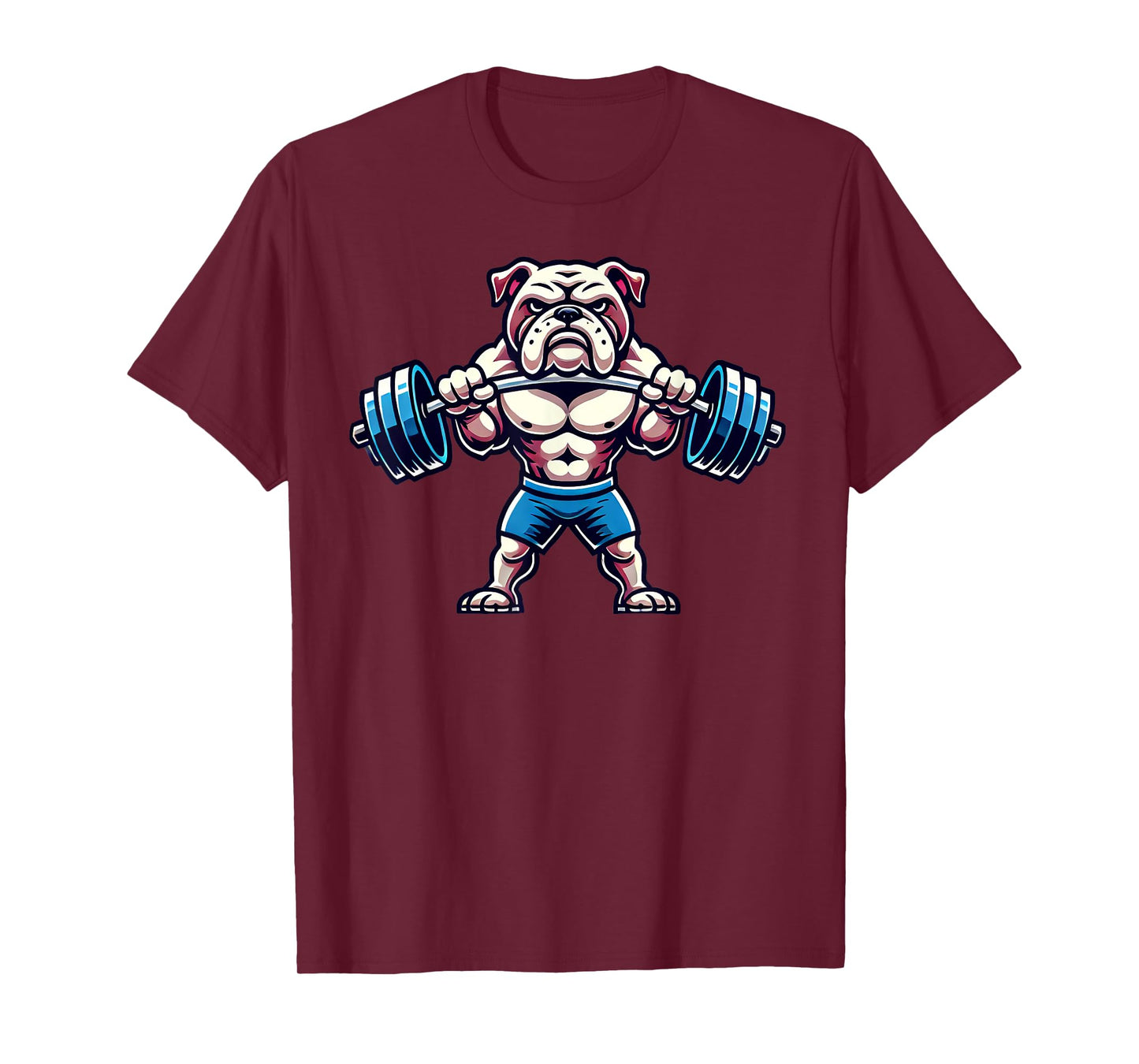 English Bulldog Dog Powerlifting Weightlifting Gym Workout T-Shirt