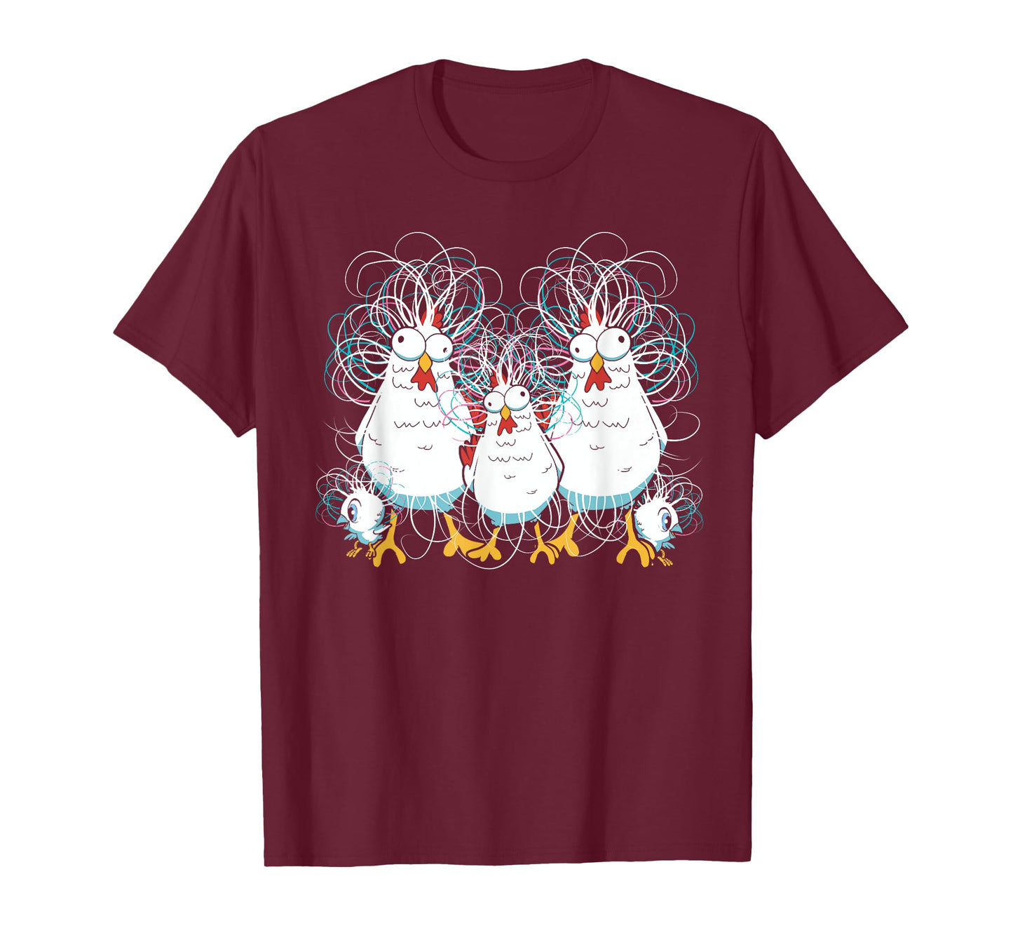 Funny Chicken Art Crazy Chicken Family Chicken Lover Farmer T-Shirt