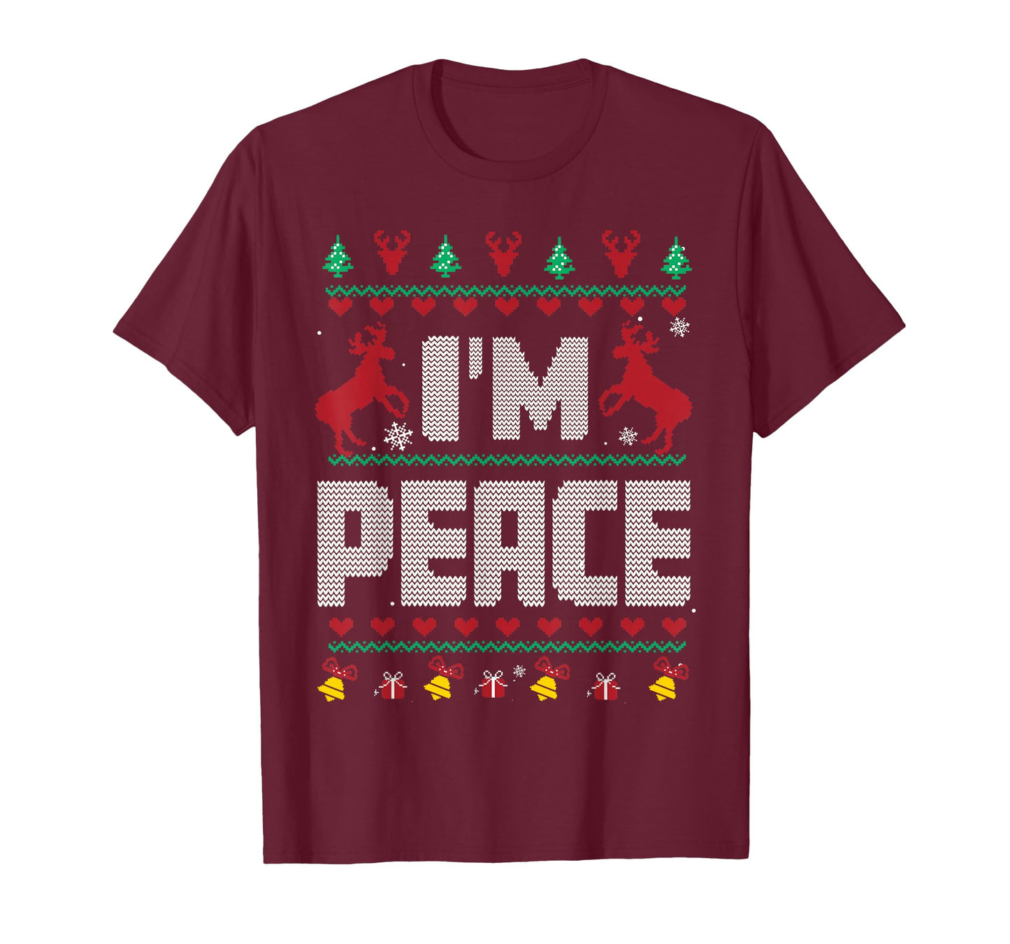 I Come In Peace - I'm Peace Xmas Matching Couples Christmas T-Shirt