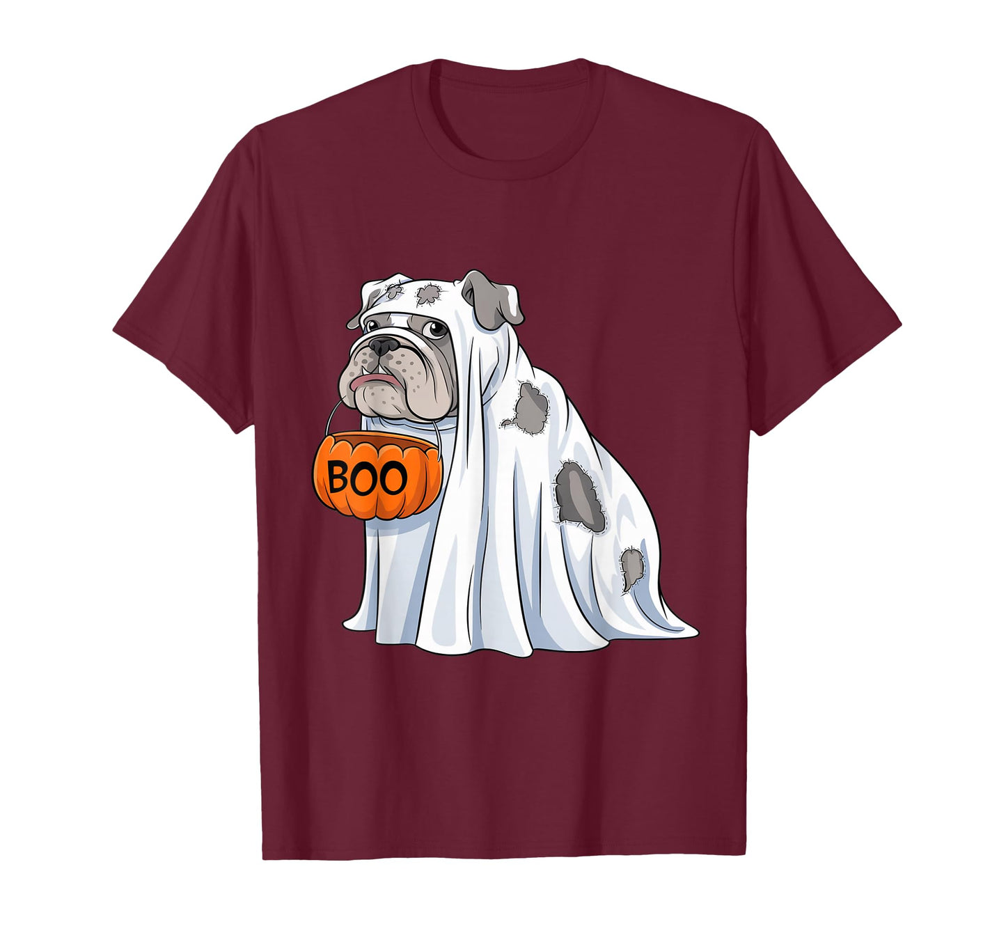 Halloween Dog English Bulldog Cute Ghost Costume Boo T-Shirt