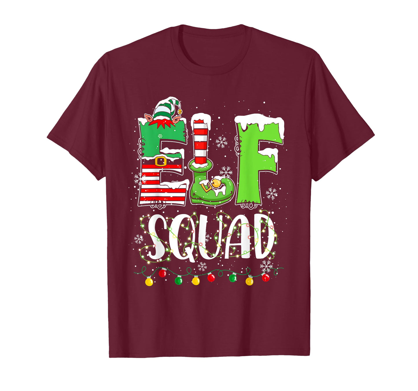 Elf Family Christmas Matching Pajamas Funny Xmas Elf Squad T-Shirt