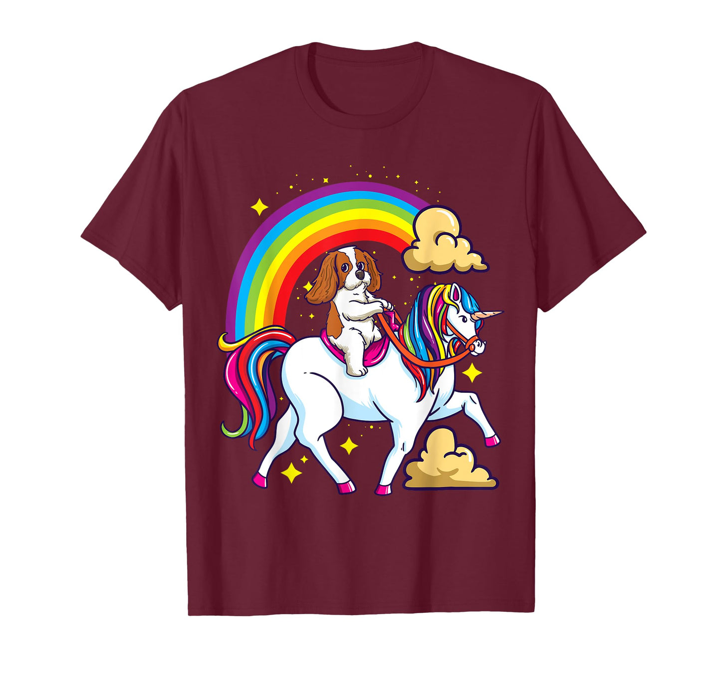 Cavalier King Charles Spaniel Ruby and Unicorn Gifts T-Shirt