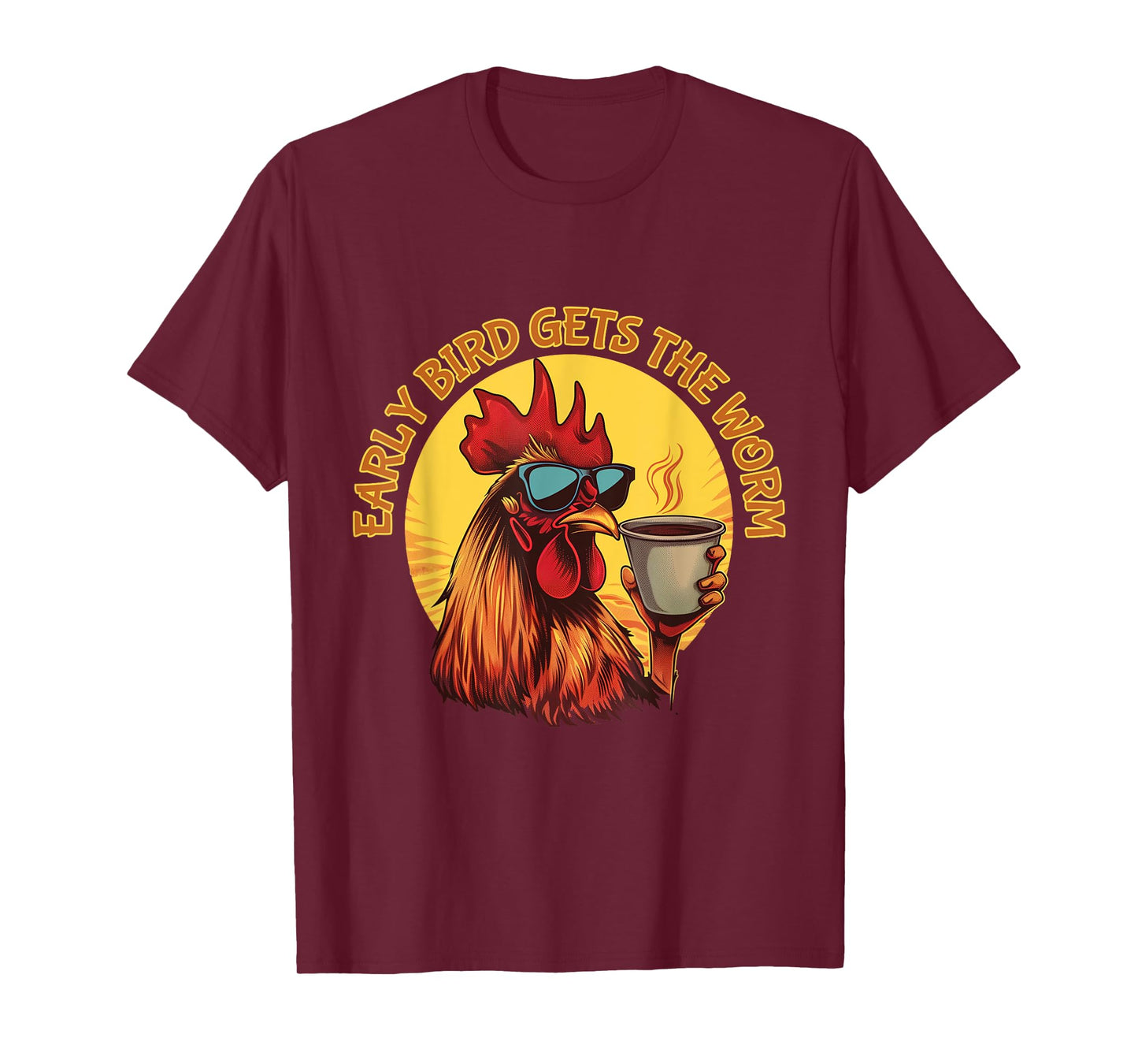 Funny Early Bird Morning Coffee Hustler T-Shirt