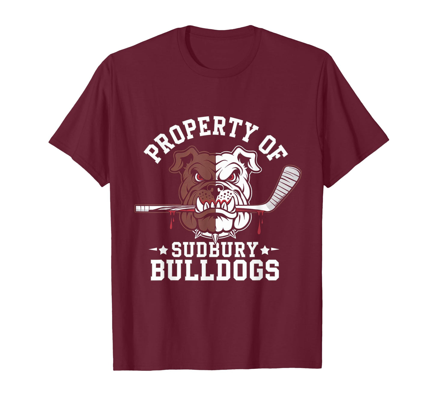 Property of Sudbury Bulldog Funny Hockey Dog Lover Funs T-Shirt for Men Women
