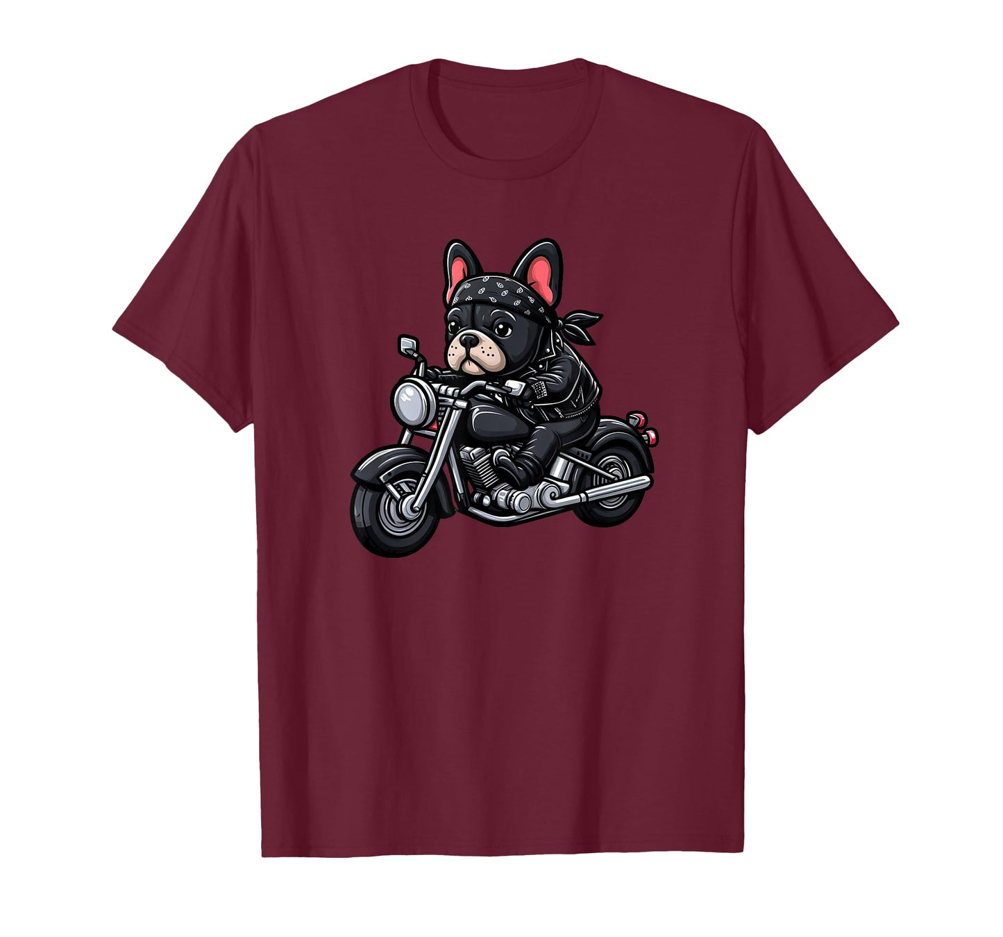 French Bulldog Biker Funny Dog Motorcycle T-Shirt for Men Women Kids
